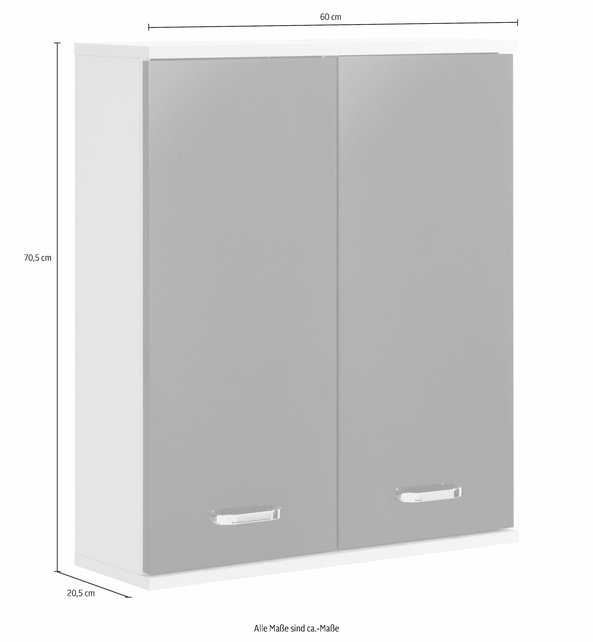 Schildmeyer Hängeschrank »Colli in verschiedenen Farben«, Breite 60 cm, Badezimmerschrank mit Metallgriffen