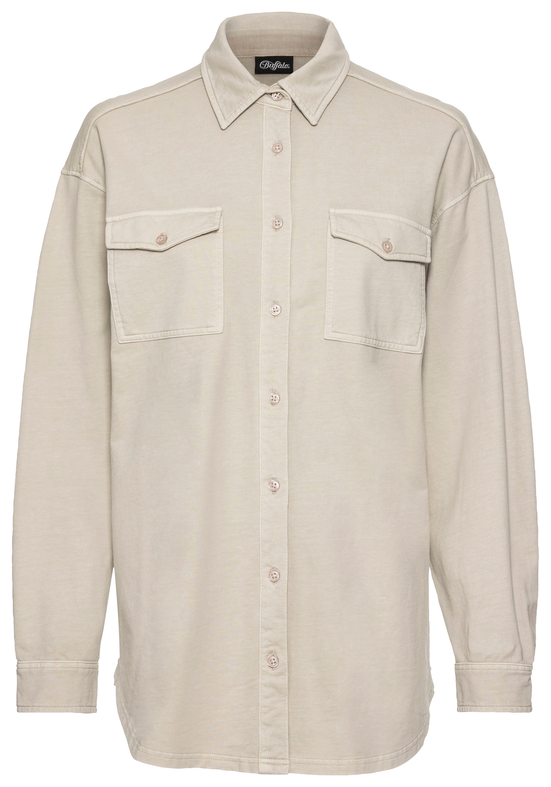 Buffalo Blusenshirt, Loungeshirt im Used-Look, Loungewear