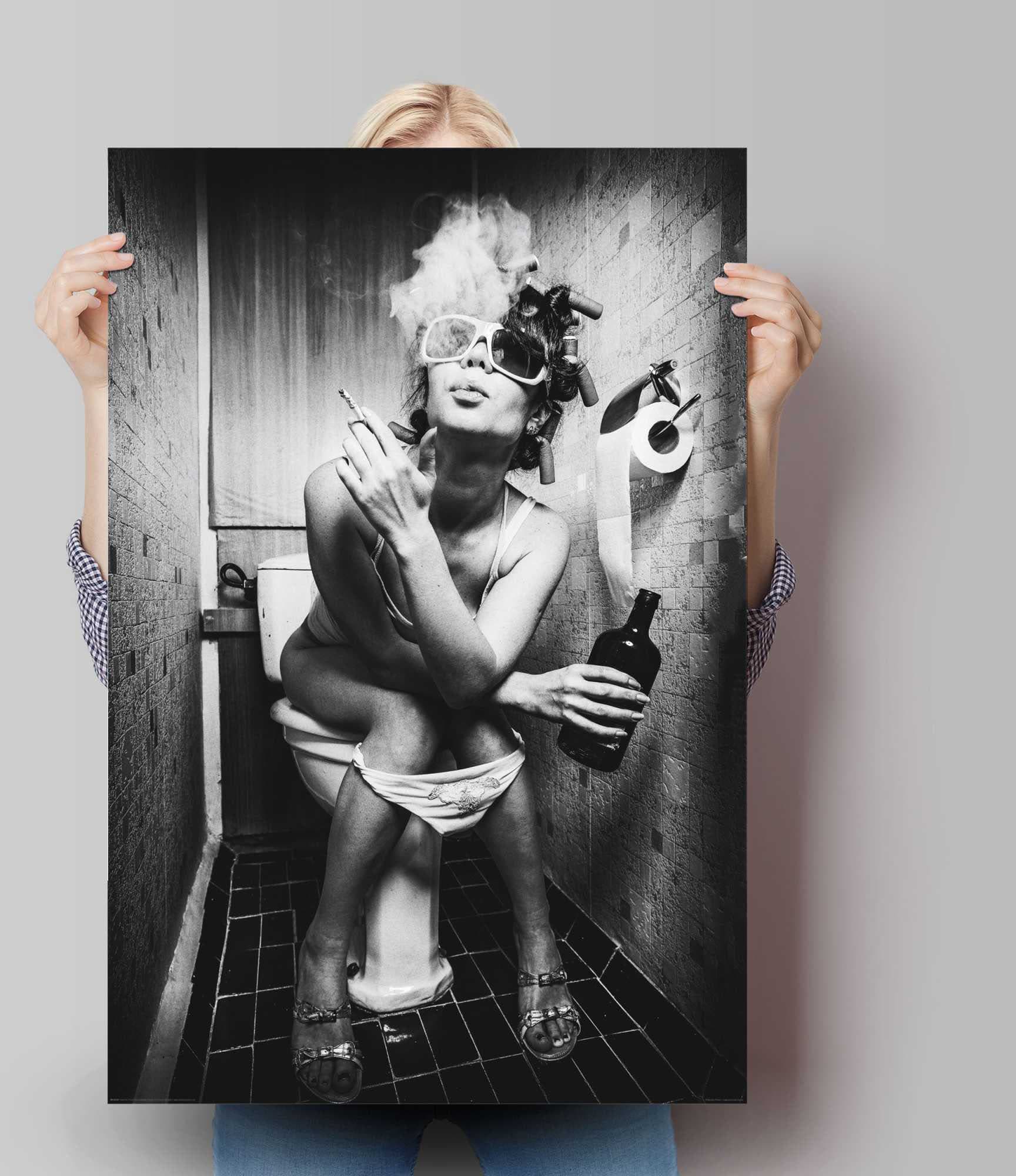 Frauen-Foto-Frau-Menschen-Schwarz-Weiss, »Toiletten Poster Bilder Business von Reinders! St.) Jelmoli-Online im Toilettentür«, entdecken für Shop Poster (1