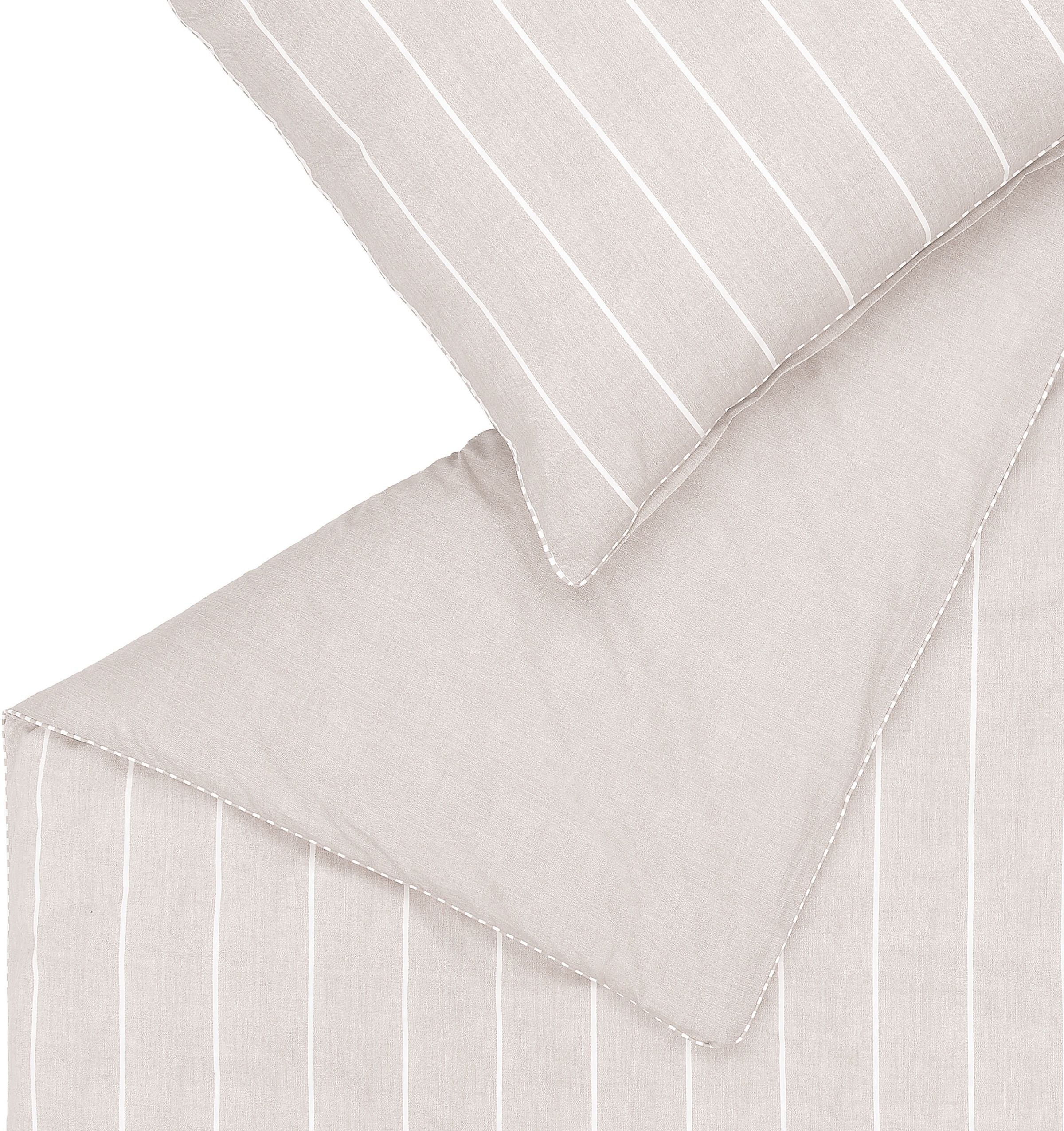Esprit Bettwäsche »Harp Stripe«, (2 tlg.), in Renforce Qualität, 100% Baumwolle (BCI Better Cotton Initiative), Bett- und Kopfkissenbezug mit Reissverschluss, Winter- und Sommerbettwäsche