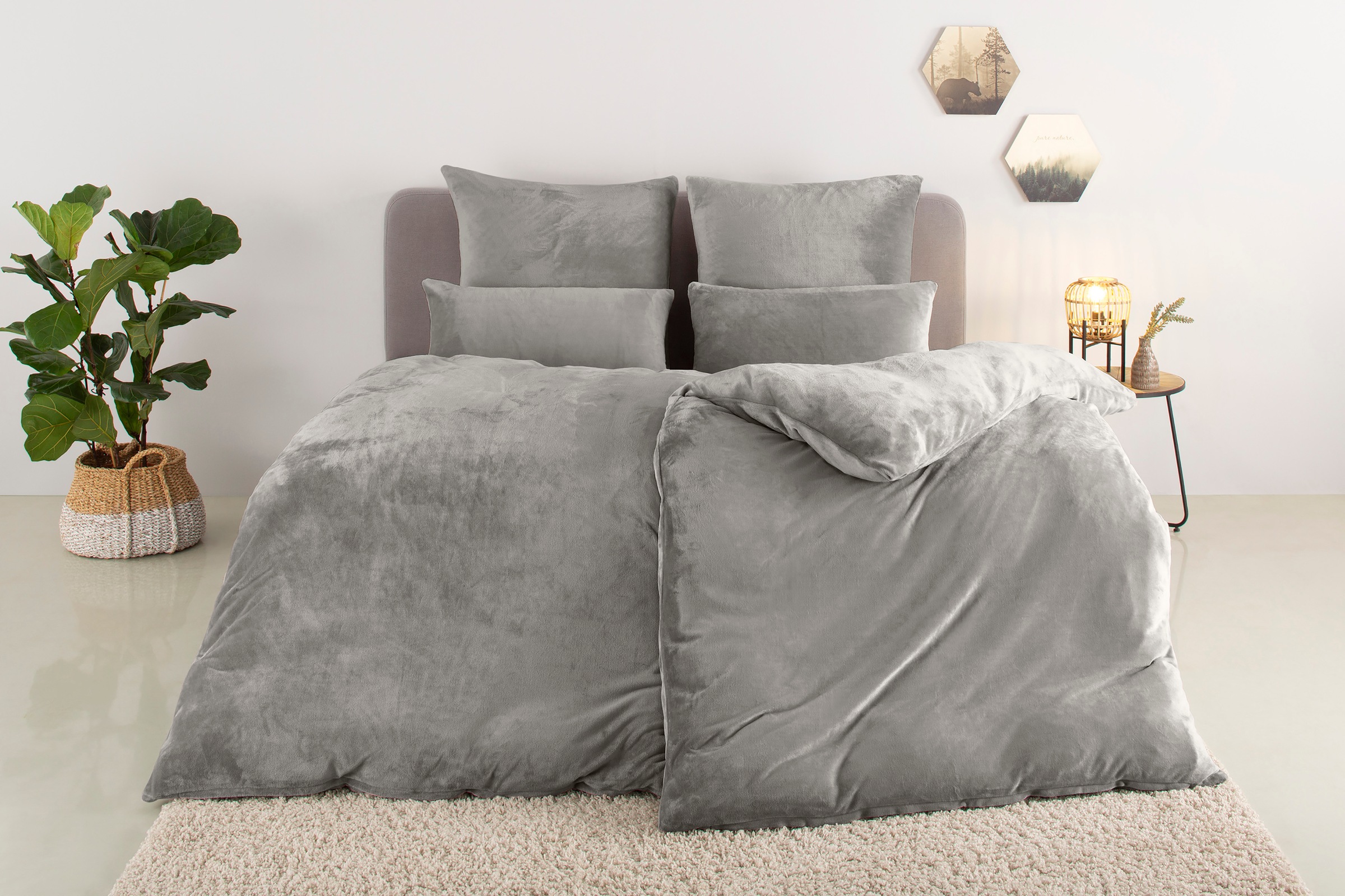 Teddy Fleece Bettbezug Bettwäsche Set Mit Rüschen, Superweiches, Warmes, Gemütliches Bettwäsche Set Mit 2 Kissenbezügen In Einzel Doppel King Super  King Size, Gelb, Single