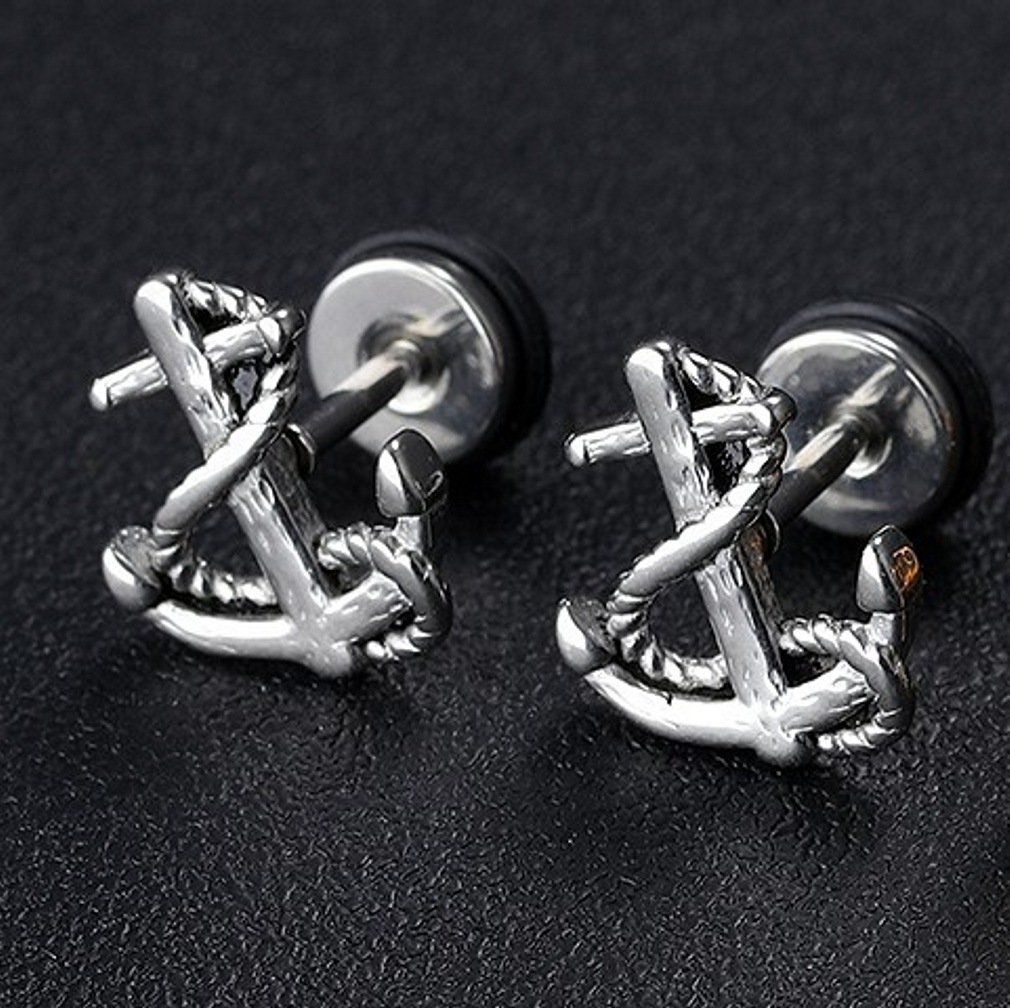 Firetti Paar Ohrstecker "Schmuck Geschenk Ohrschmuck Fake Plug Anker"