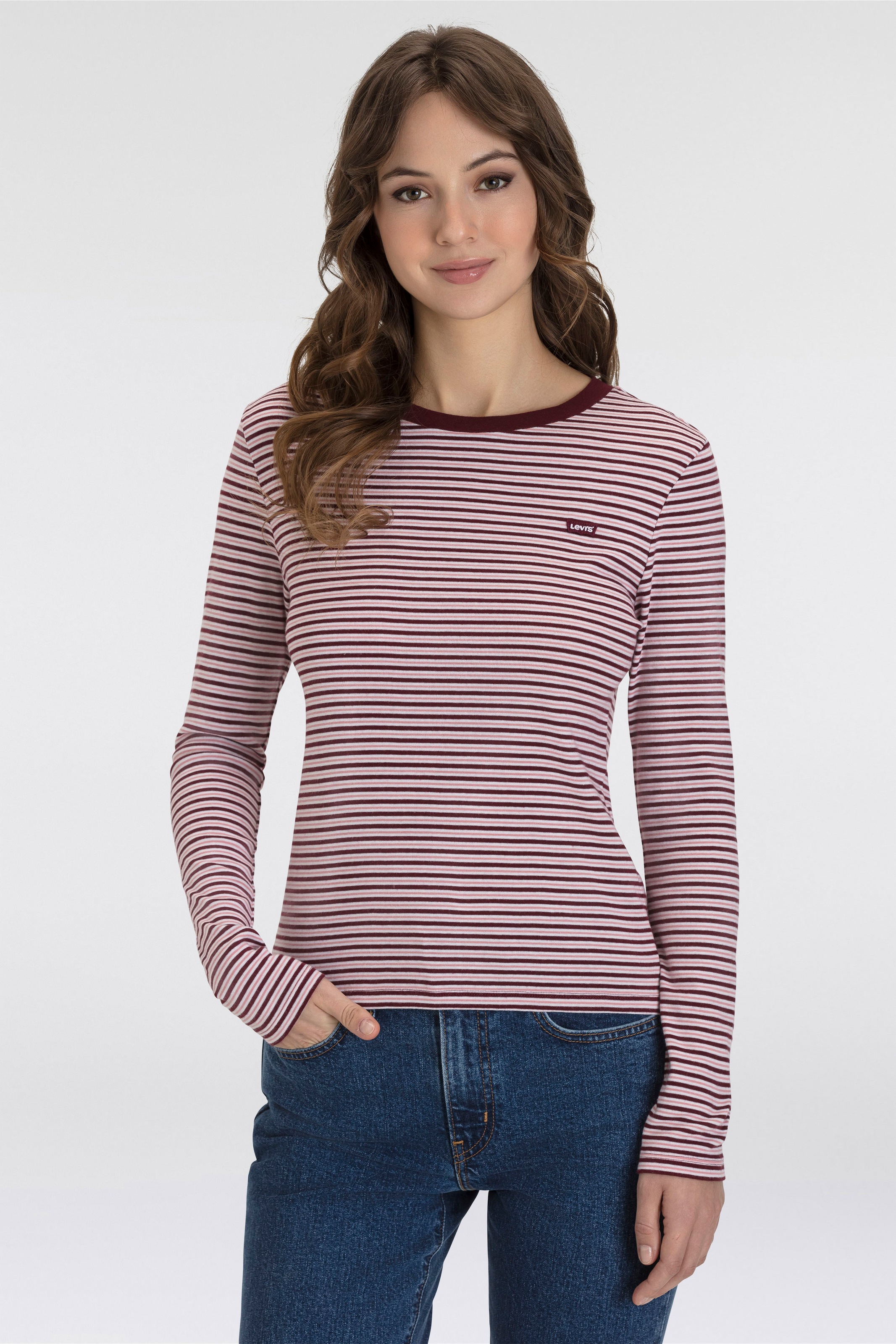 Levi's® Langarmshirt »ESSENTIAL HM LS TEE« mit Streifen