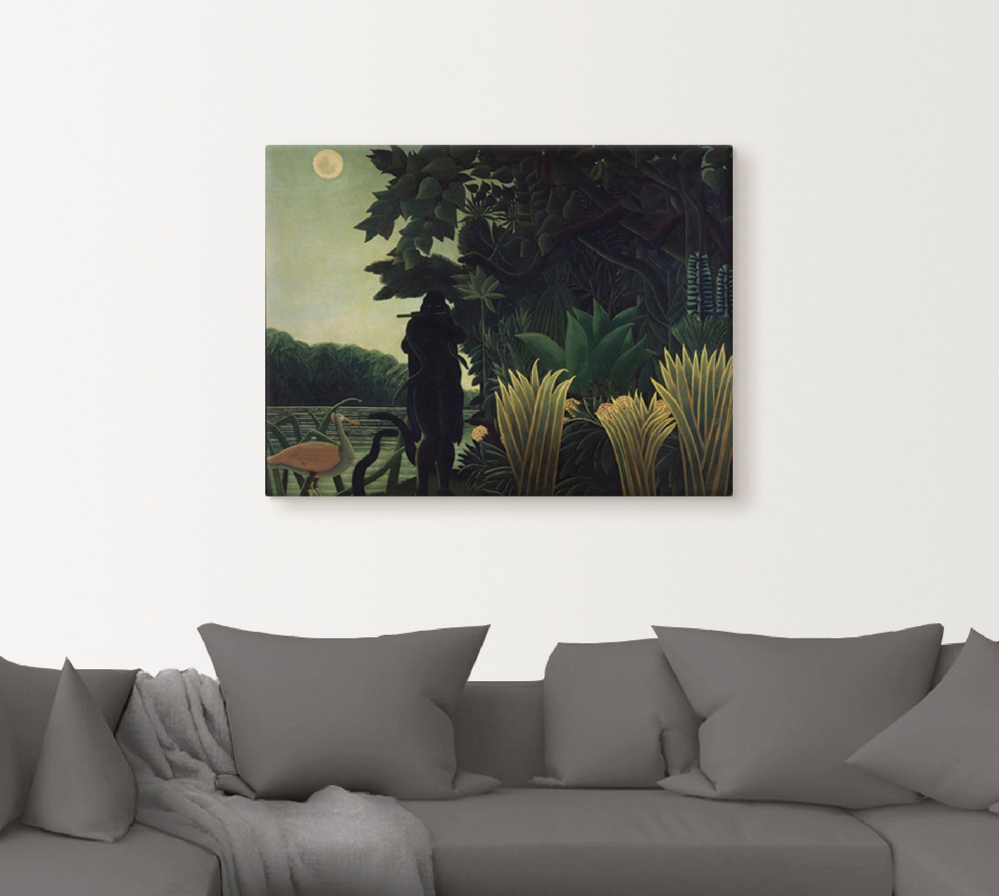 Artland Wandbild »Die Schlangenbeschwörerin. 1907«, Wald, (1 St.), als Alubild, Leinwandbild, Wandaufkleber oder Poster in versch. Grössen