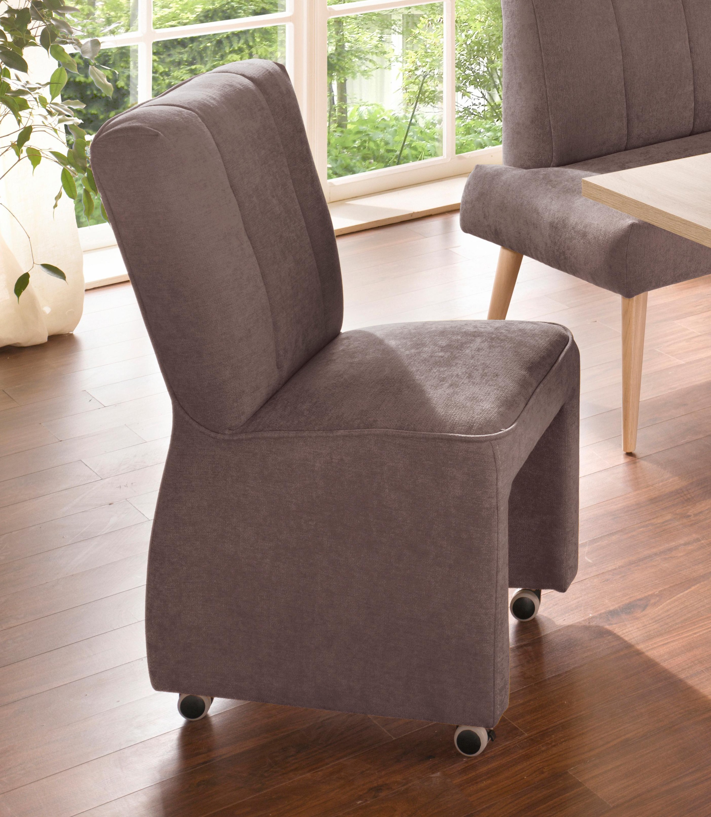 exxpo - sofa fashion Sessel "Costa, Loungesessel, Hochlehnsessel, auf Rollen, Komfortsitzhöhe 53cm" kompakt und bequem, Breite 52 cm