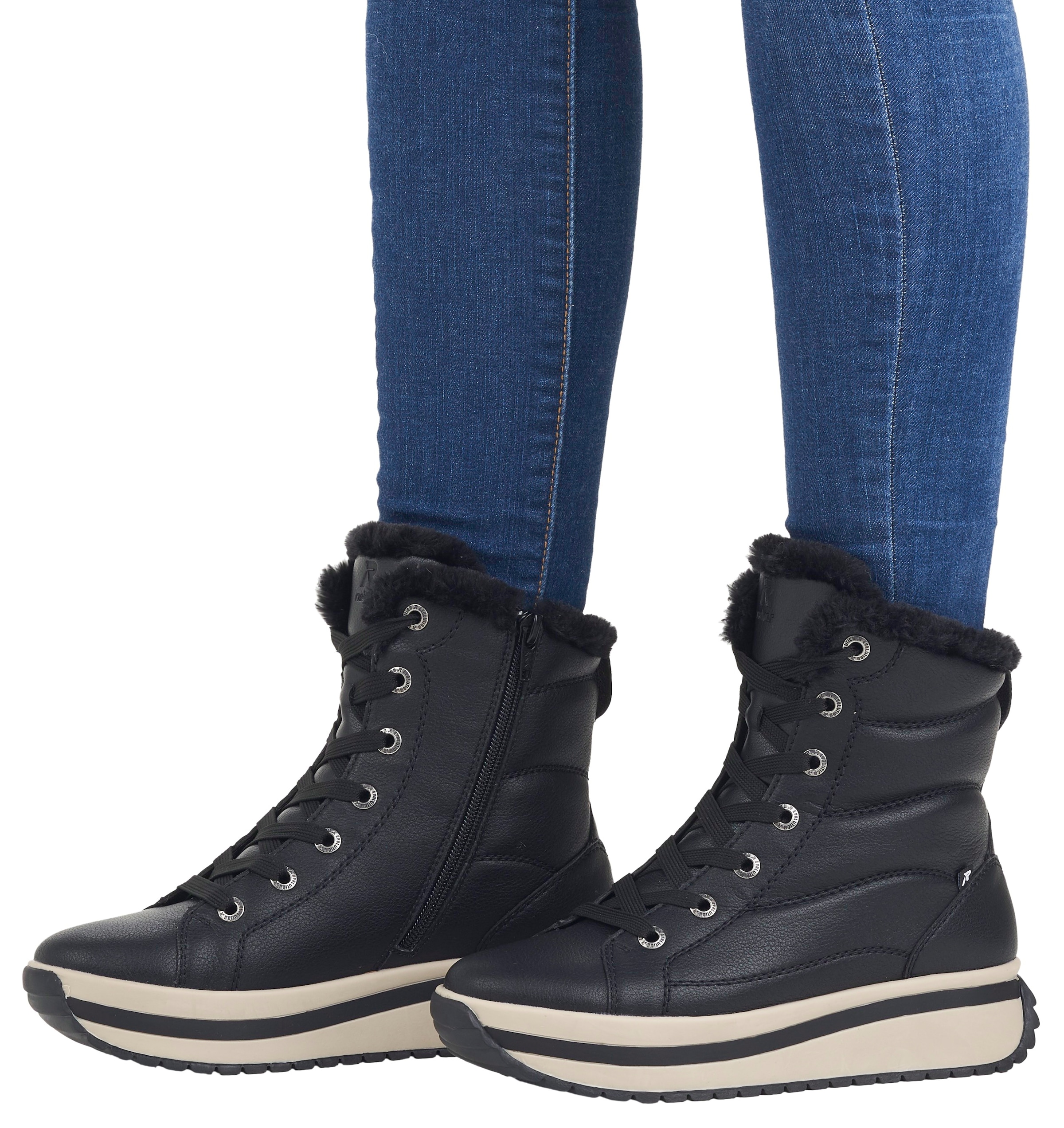 Rieker EVOLUTION Winterboots, Schnürboots, Stiefelette mit praktischem Innenreissverschluss