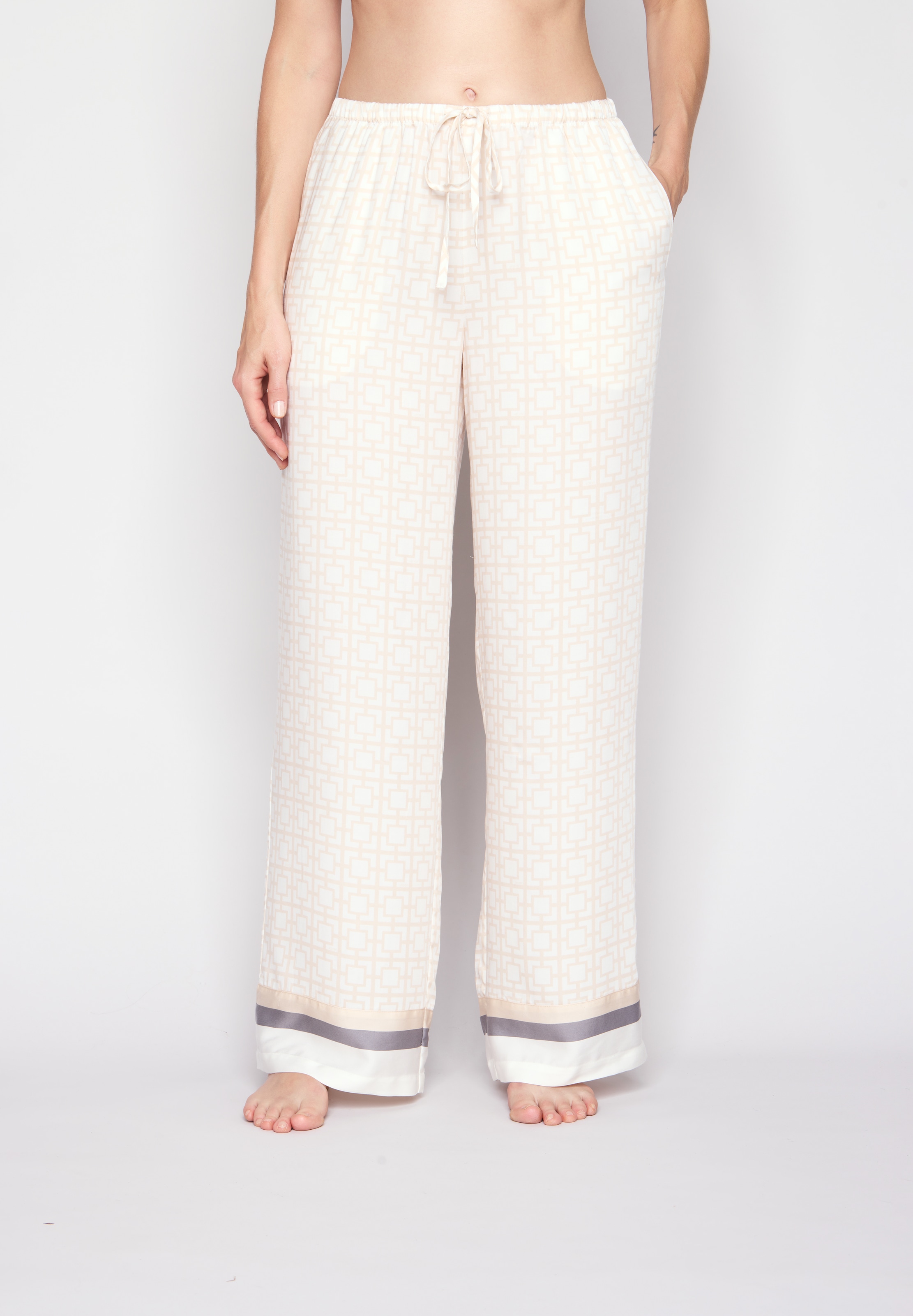 JOOP Pyjamahose "Modern Essence" mit seitlichen Taschen, vorn zum Binden
