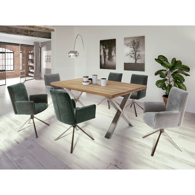 MCA furniture 4-Fussstuhl »Boulder«, 180°drehbar mit Nivellierung,  Stoffbezug in Chenille Optik online shoppen | Jelmoli-Versand