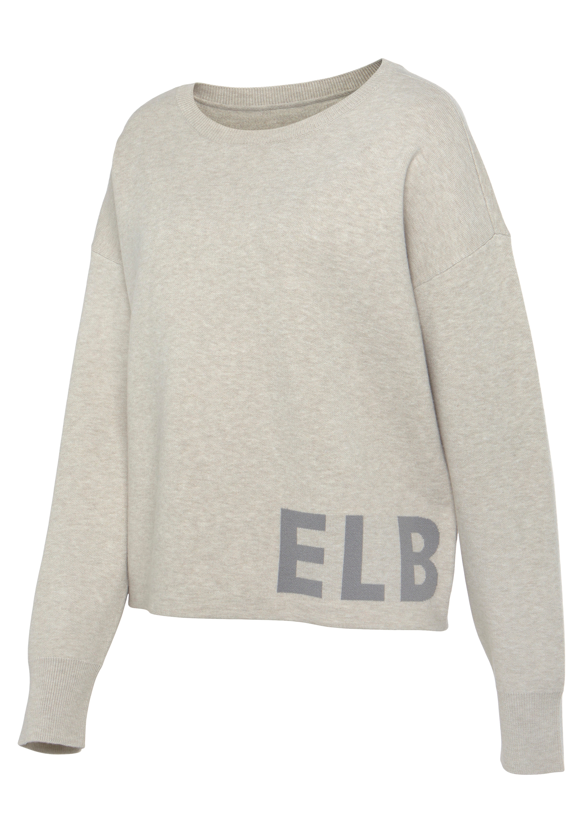 Elbsand Strickpullover »-Loungesweatshirt«, mit eingestricktem Logo