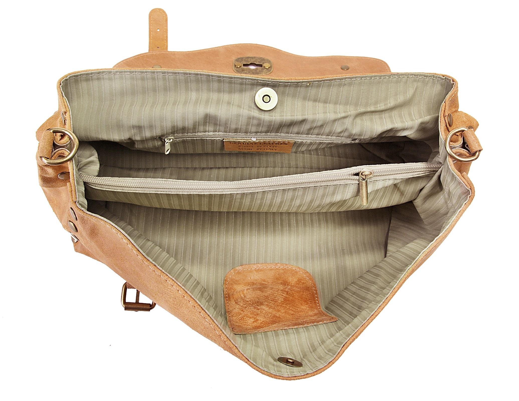 Samantha Look Henkeltasche, echt Leder, Made in Italy