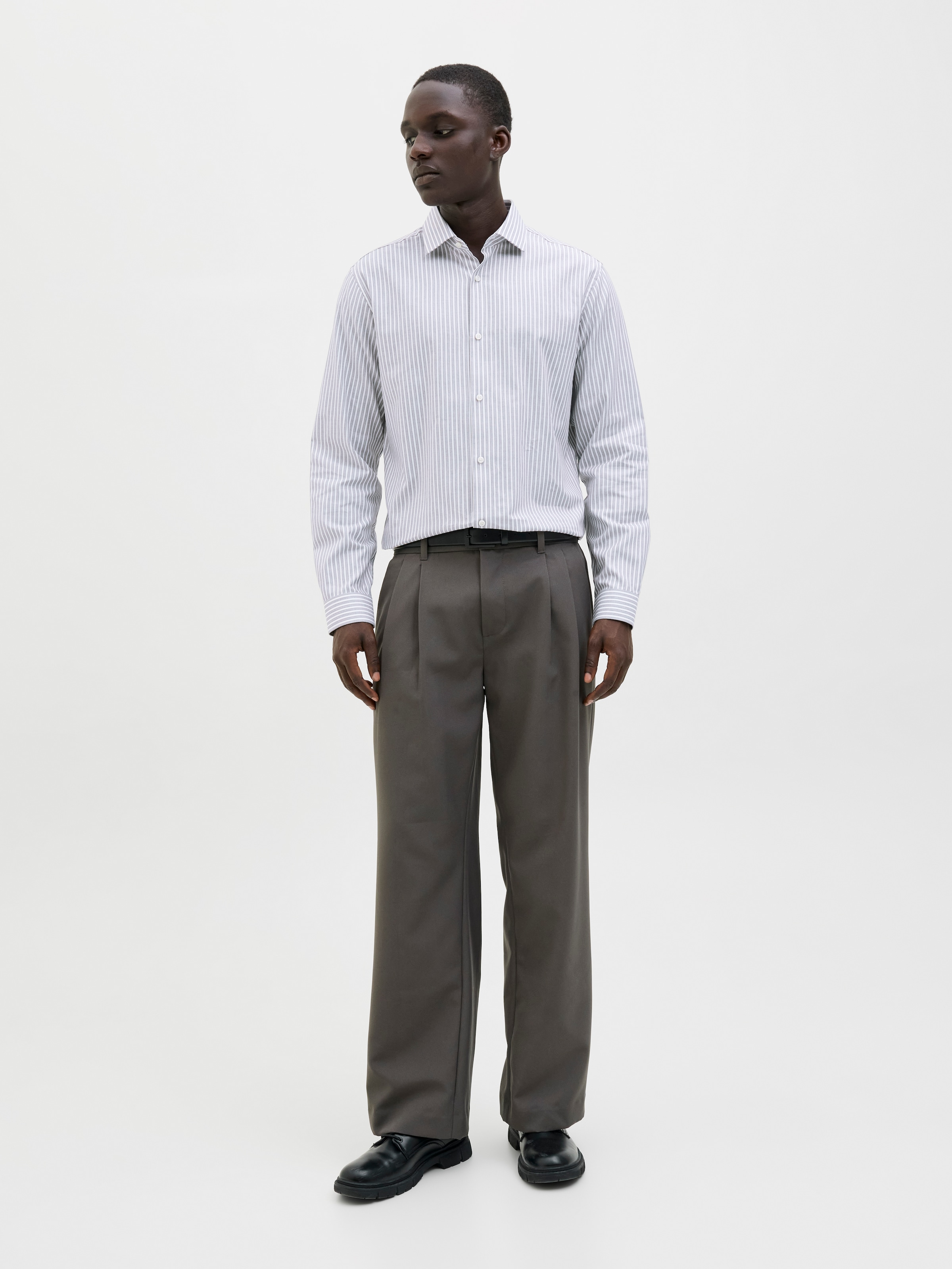 Jack & Jones Langarmhemd »JPRBLAPARKER Slim Fit Hemd, atmungsaktiv, ideal für den Alltag«, unifarben, modisch, slim fit, Baumwolle, Hemdkragen