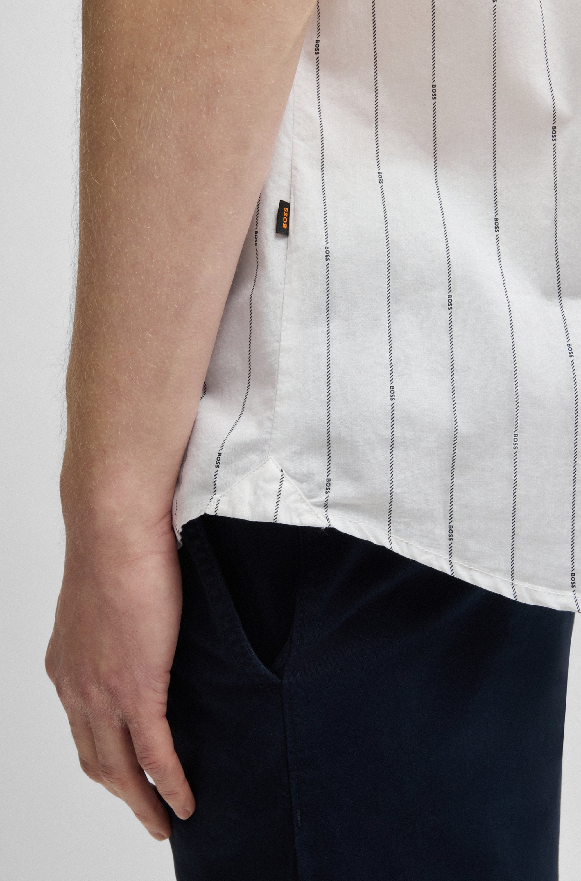 BOSS ORANGE Kurzarmhemd »Rash_2_M«, mit durchgehenden Logoprint