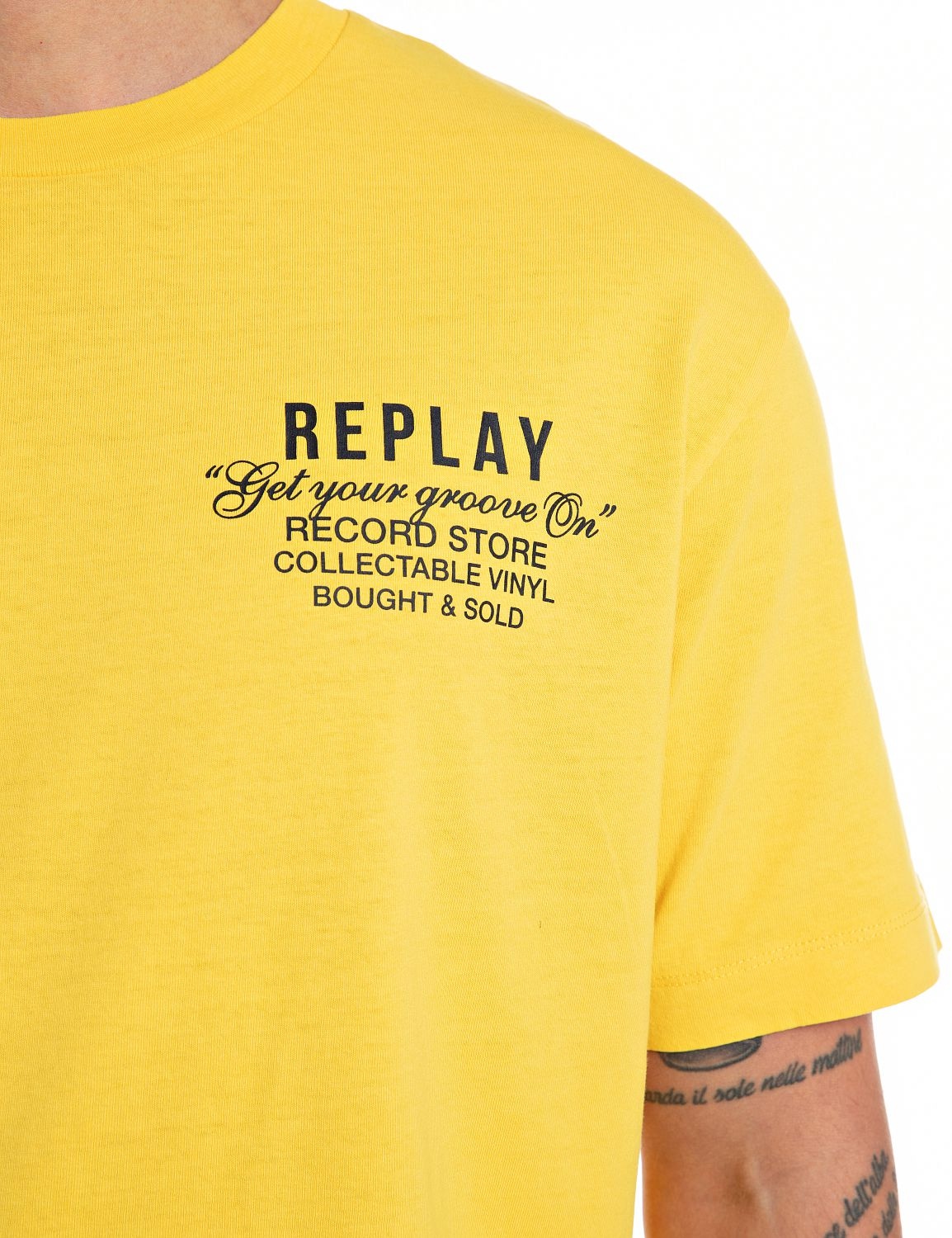 Replay T-Shirt, mit Logodruck auf der Rückseite