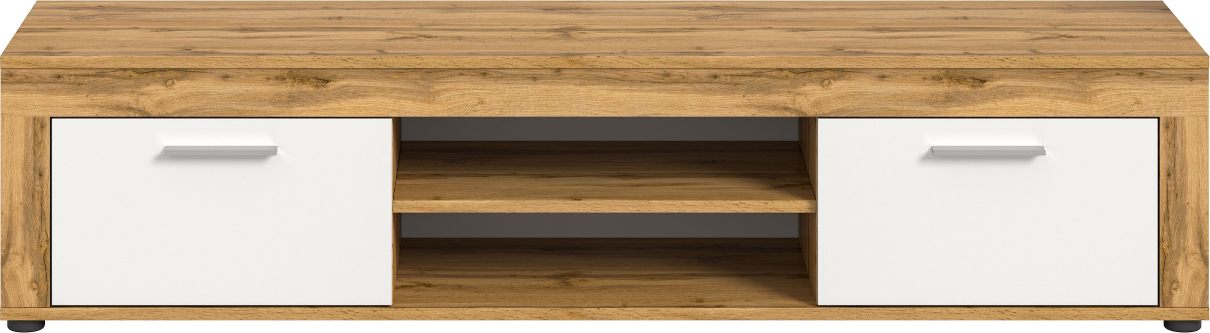 INOSIGN Lowboard »Aosta, Breite 160 cm, in verschiedenen Farbausführungen«, mit 2 Klappen und 2 offenen Fächern, TV-Board, Mediaboard, TV-Möbel
