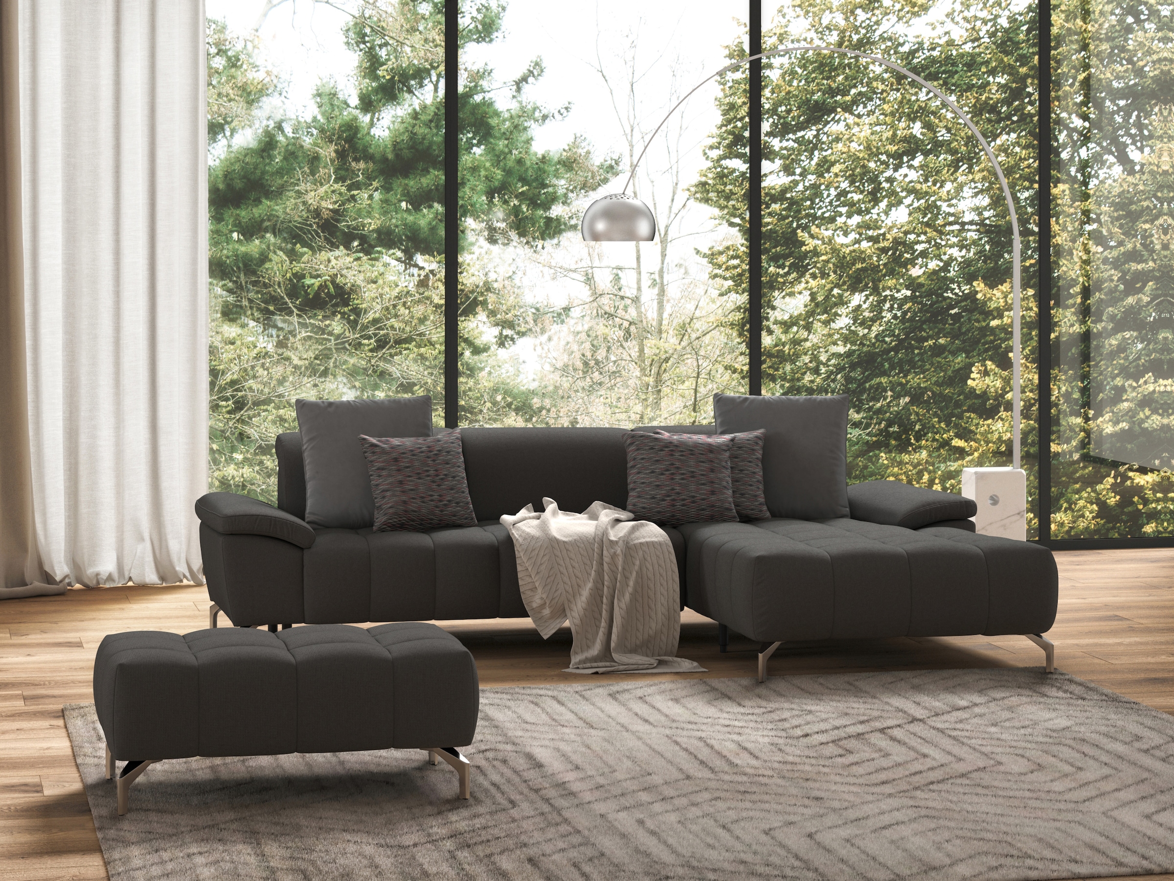 sit&more Hocker »Cool«, mit silberfarbenen Füssen