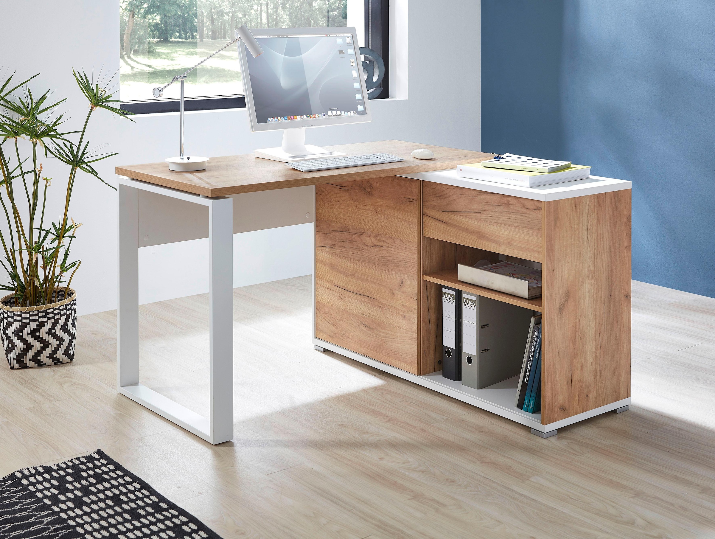 kaufen GERMANIA | integriertem Jelmoli-Versand »GW-Lioni«, Sideboard Eckschreibtisch mit online