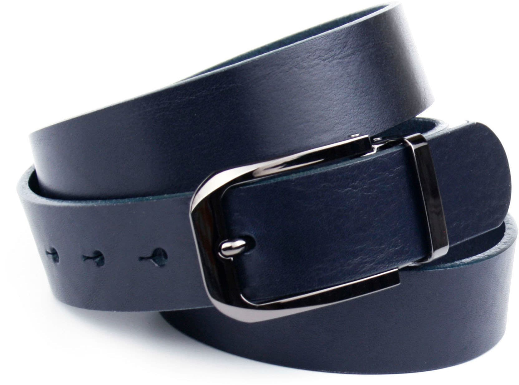 Anthoni Crown Ledergürtel, 3,5 cm breiter Casual-Vollledergürtel