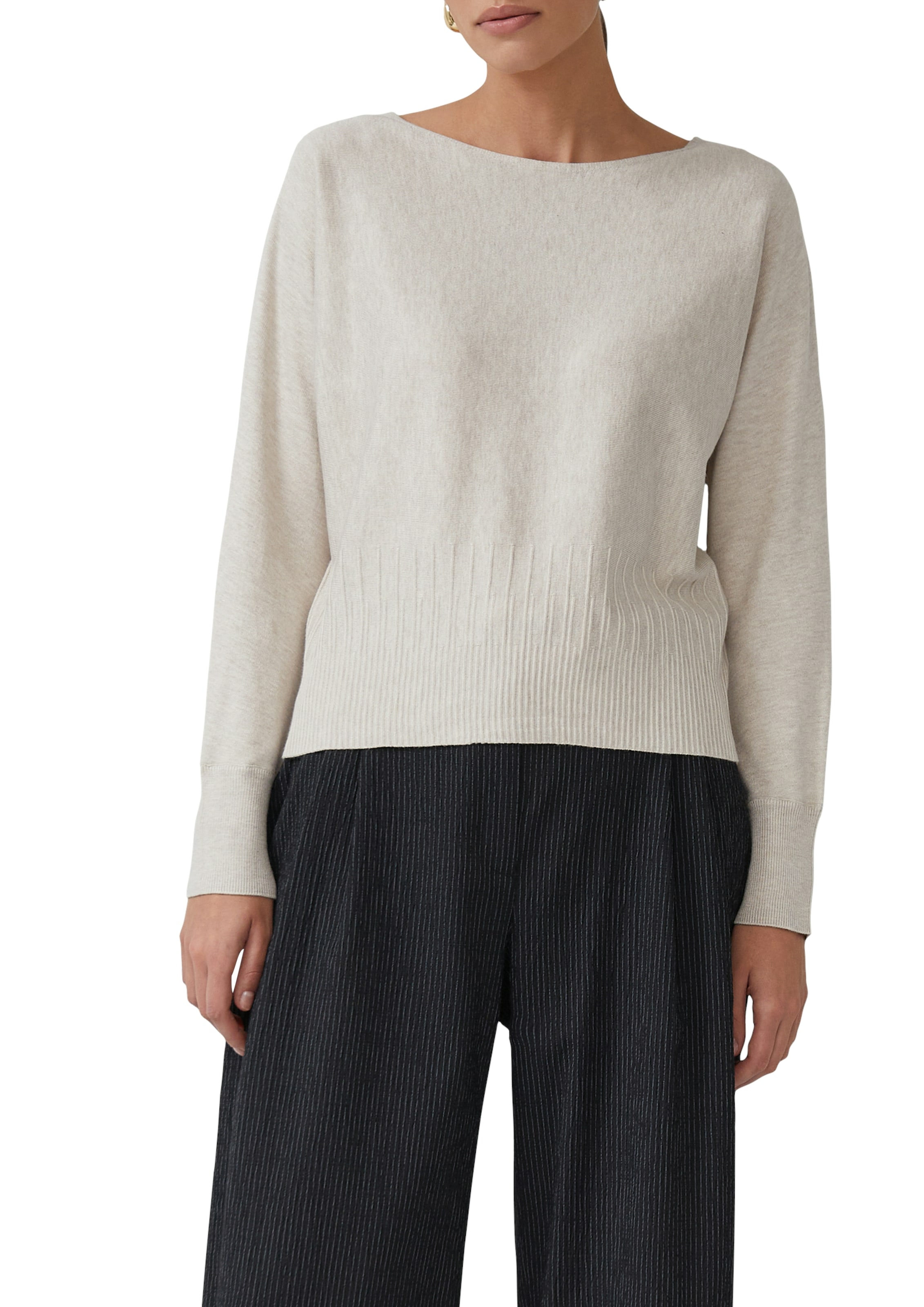 s.Oliver BLACK LABEL Strickpullover mit Fledermausärmeln