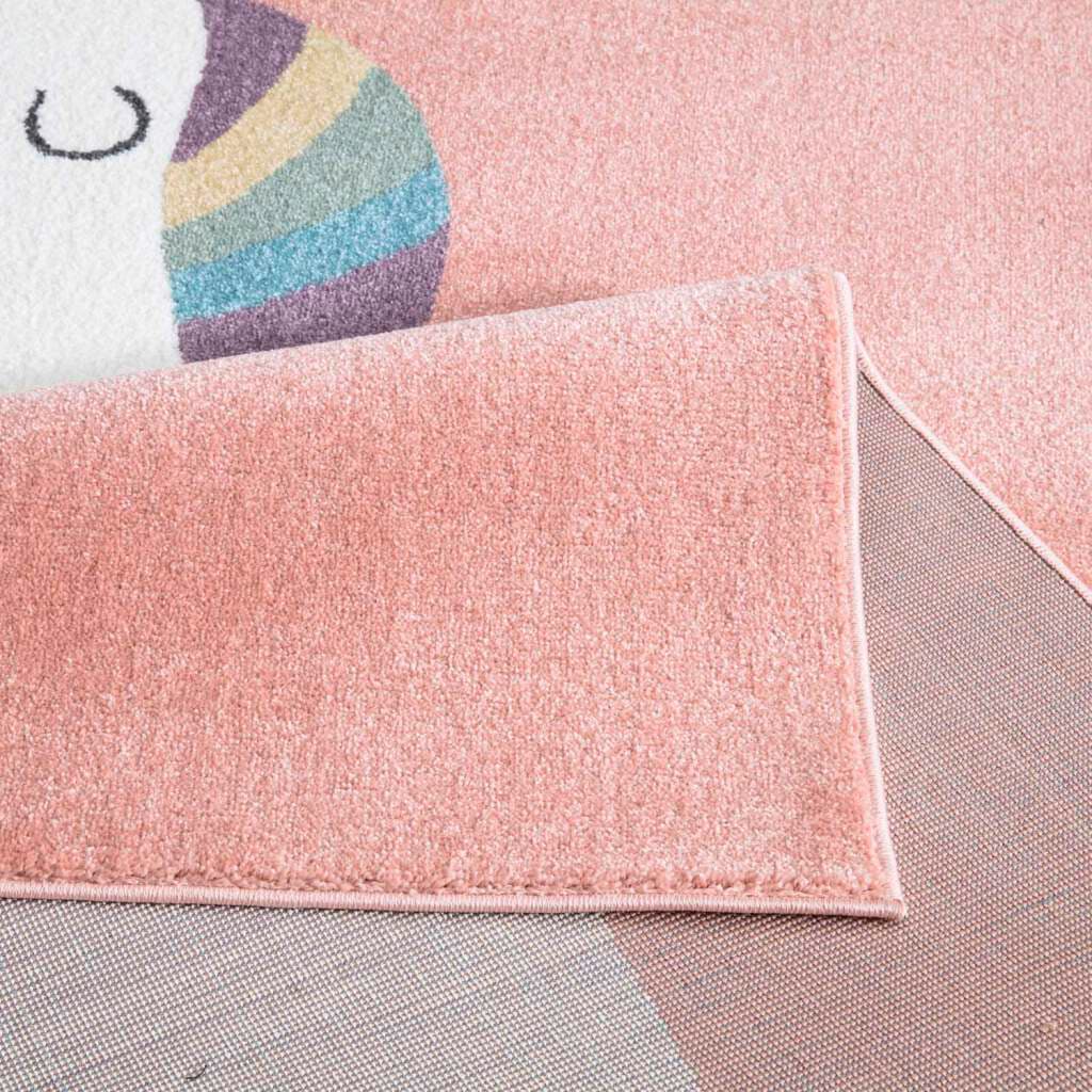 Carpet City Kinderteppich »ANIME921«, rechteckig, 11 mm Höhe, Kinderzimmer Teppich Modern mit Mond, Blumen, Wolken, Creme, Multi
