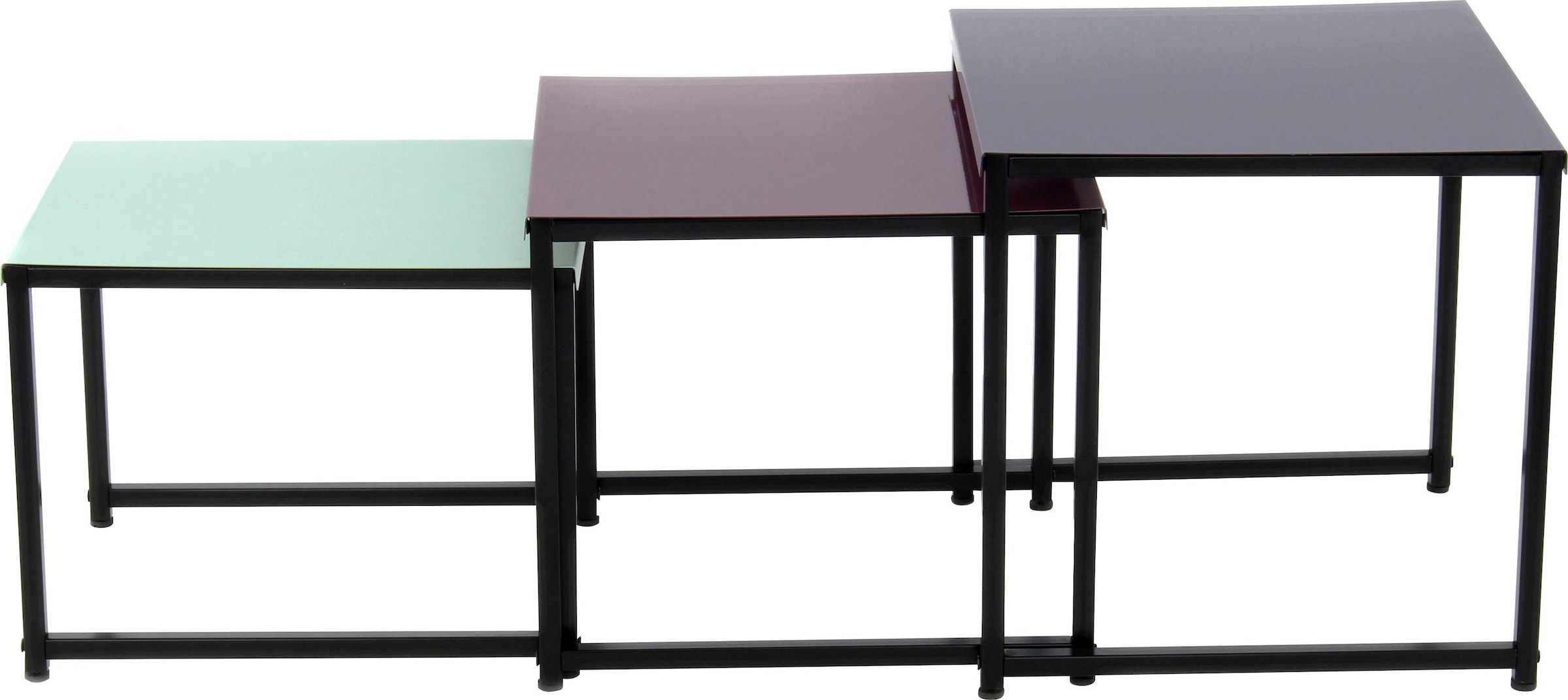 Kayoom Beistelltisch »South 110 3er-Set, Tisch-Set in modernem Design«, (Set, 3 St.), Platzsparende Beistelltische in bunten Farben, leicht zu reinigen