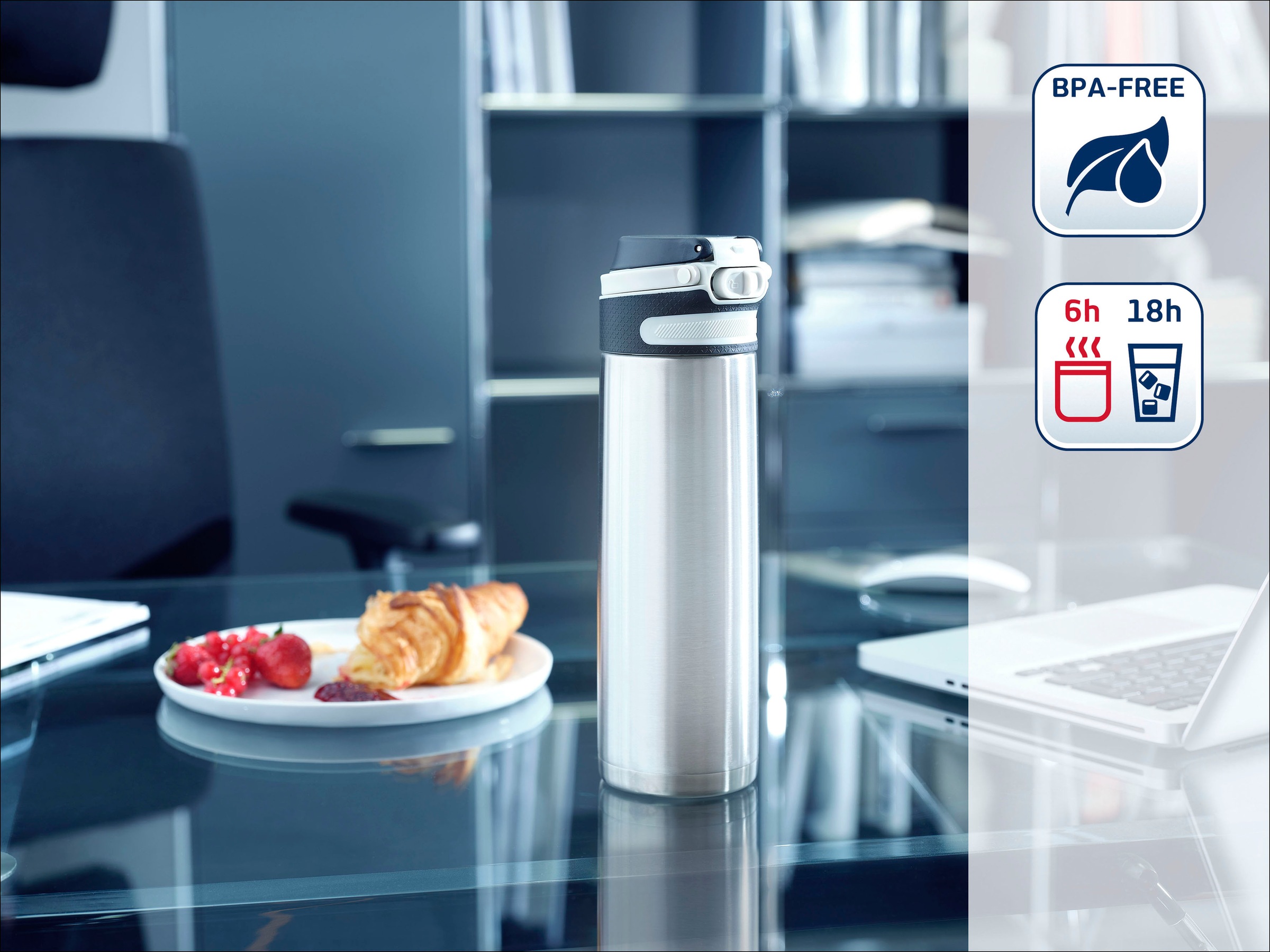 Leifheit Thermoflasche »Flip«, 600 ml