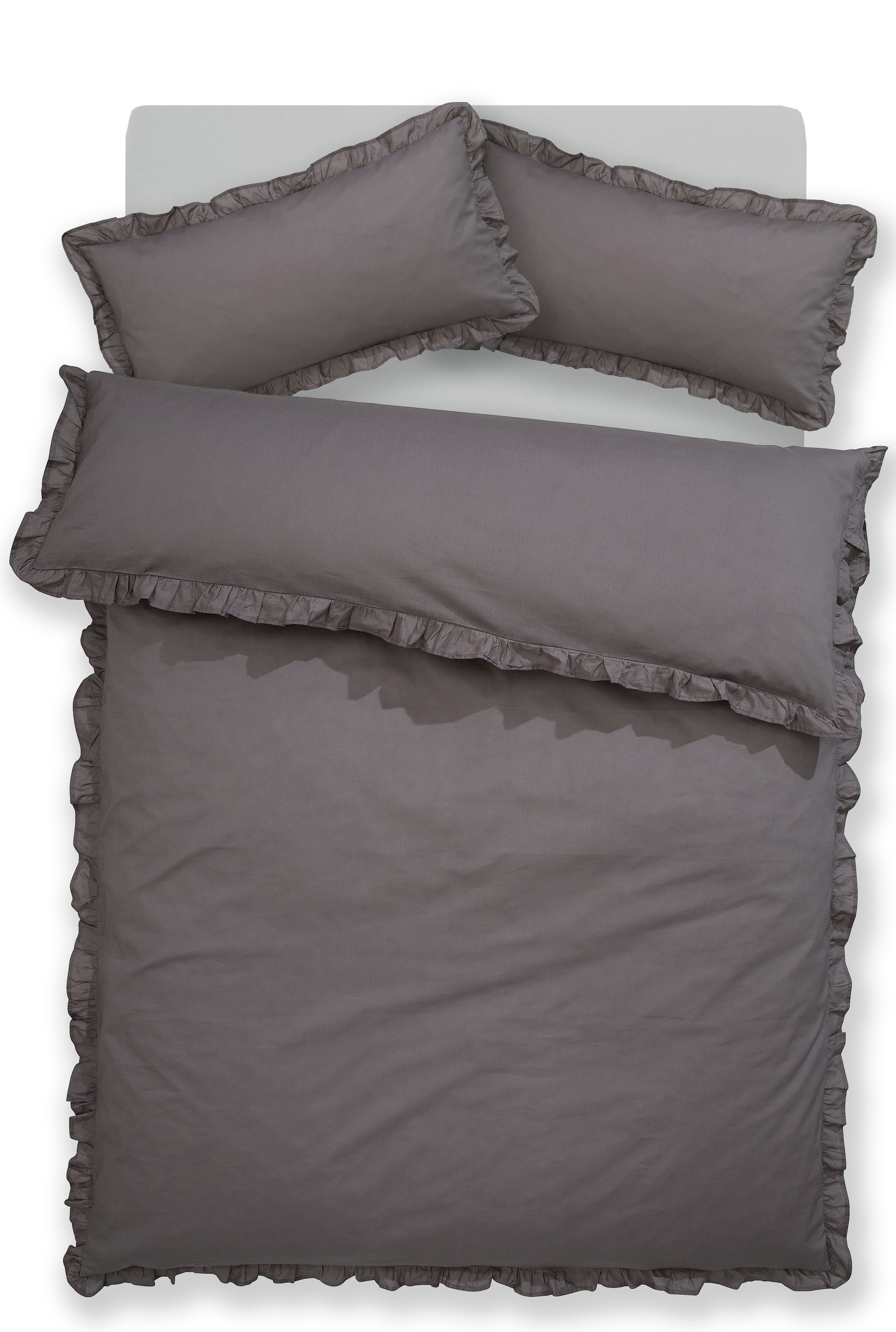 OTTO home Bettwäsche "Violetta in Gr. 135x200 oder 155x220 cm" 2 Stk. Bettwäsche aus Baumwolle, romantische Bettwäsche mit Volants