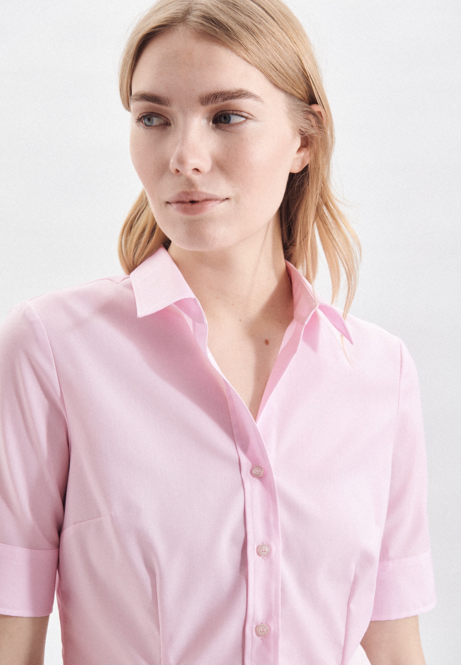 ❤ seidensticker Hemdbluse »Schwarze Rose«, Kurzarm Kragen Uni kaufen im  Jelmoli-Online Shop