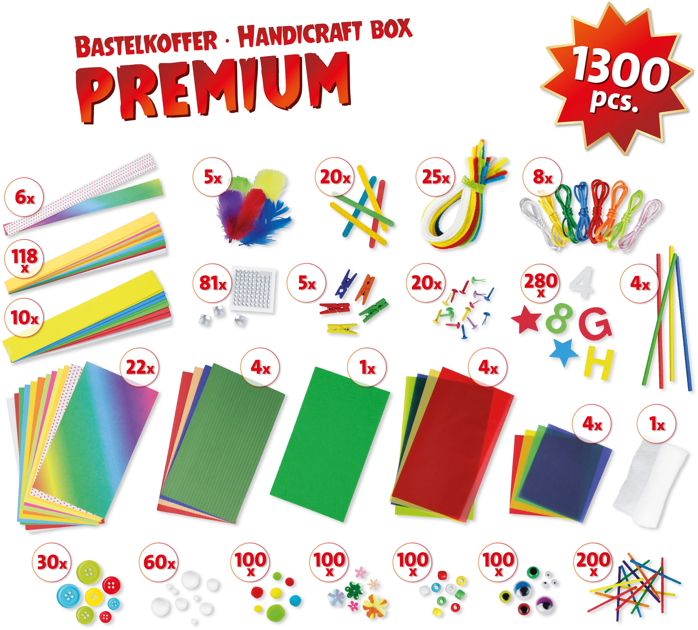 Lena® Kreativset »Bastelkoffer Premium«