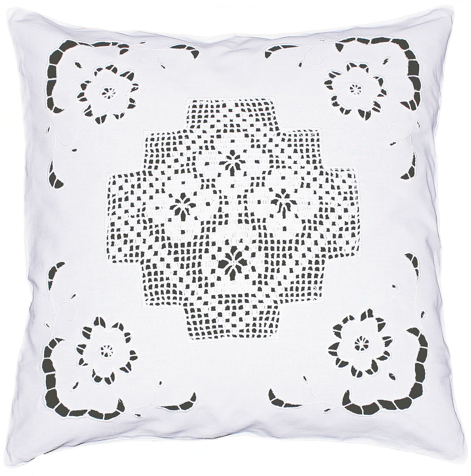 HOSSNER - ART OF HOME DECO Dekokissen »Bondone«, Häkelspitze - ECHTE HANDARBEIT