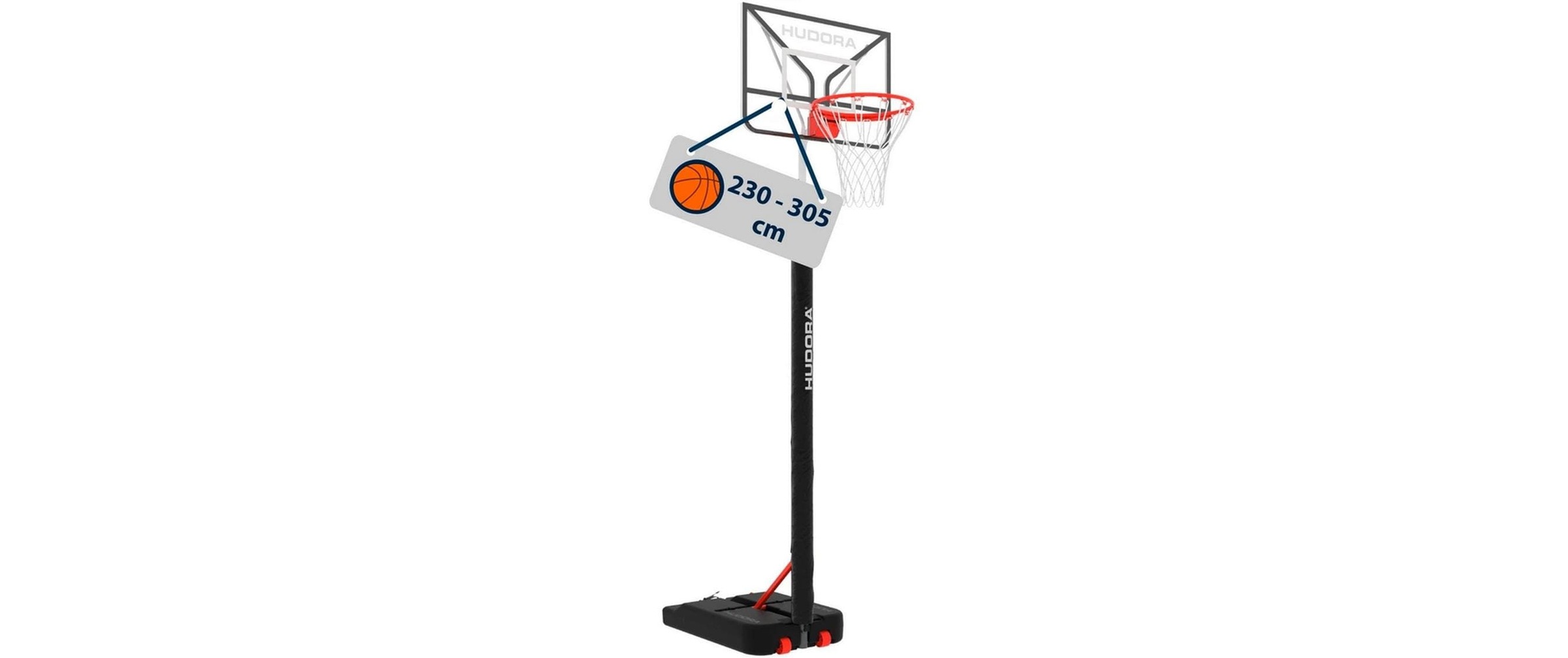 Hudora, Basketballständer »Roco 305«, grau, Einheitsgröße, Basketballständer