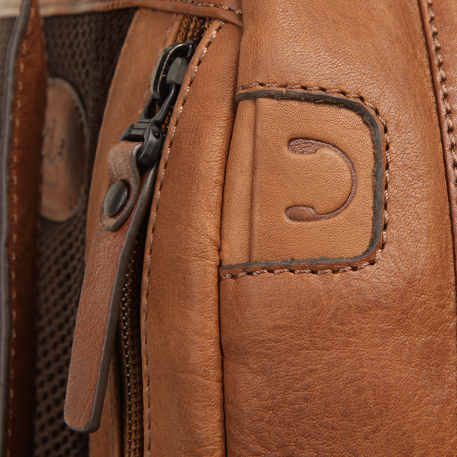 X-Zone Laptoprucksack, echt Leder