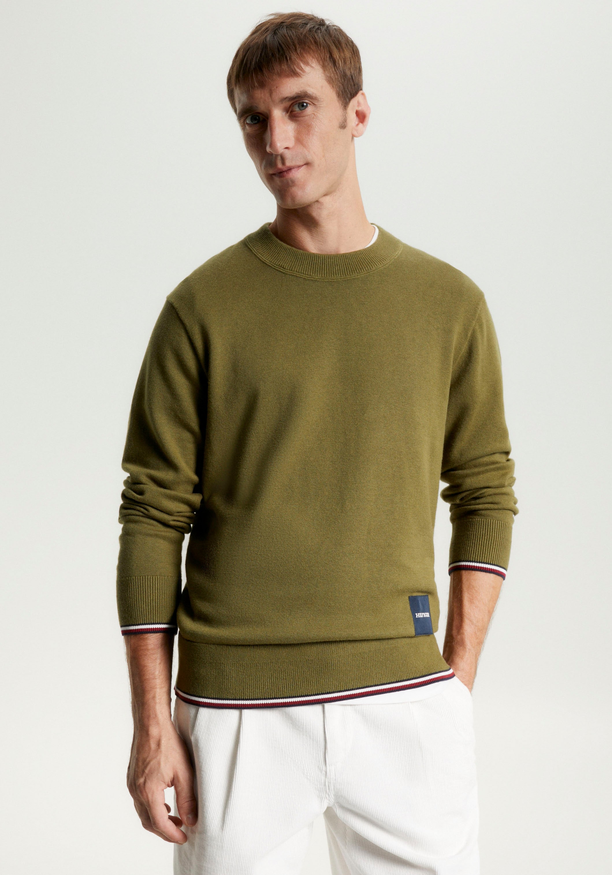 Strickpullover »MONOTYPE GS TIPPED CREW NECK«