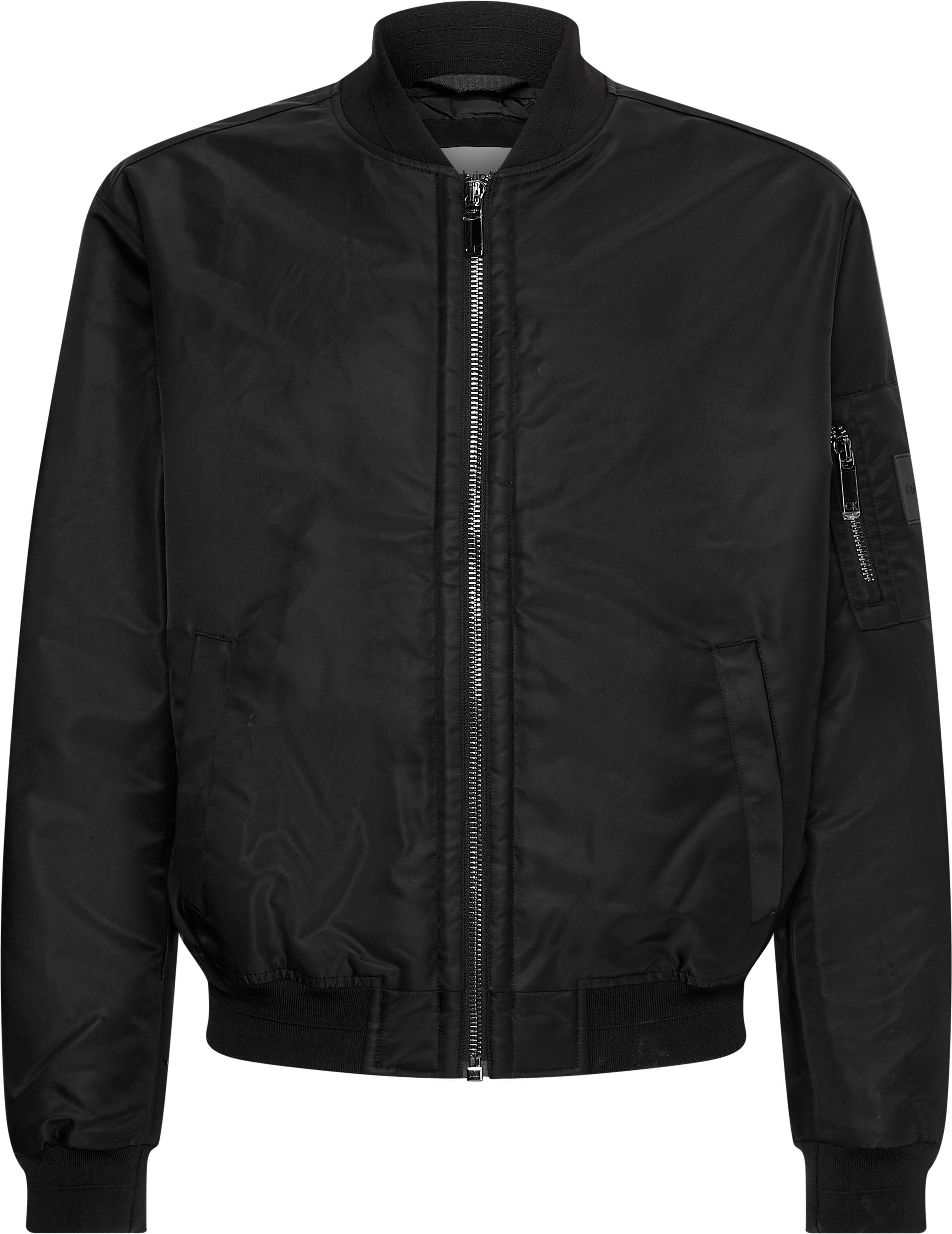 Calvin Klein Big&Tall Bomberjacke »BT_SATEEN HERO BOMBER«, mit Reissverschlusstasche auf dem Ärmel