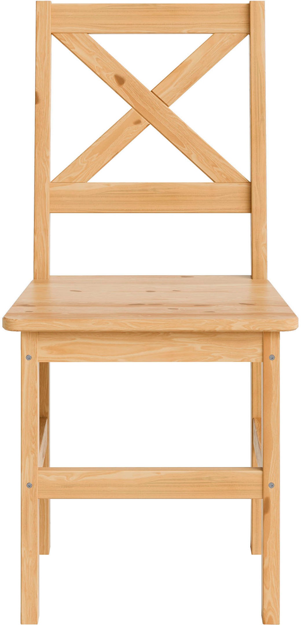 Home affaire 4-Fussstuhl »Malmö«, (Set), 4 St., Holzstuhl Kiefer Massivholz naturfarbig, erhältich als 2er und 4er-Set
