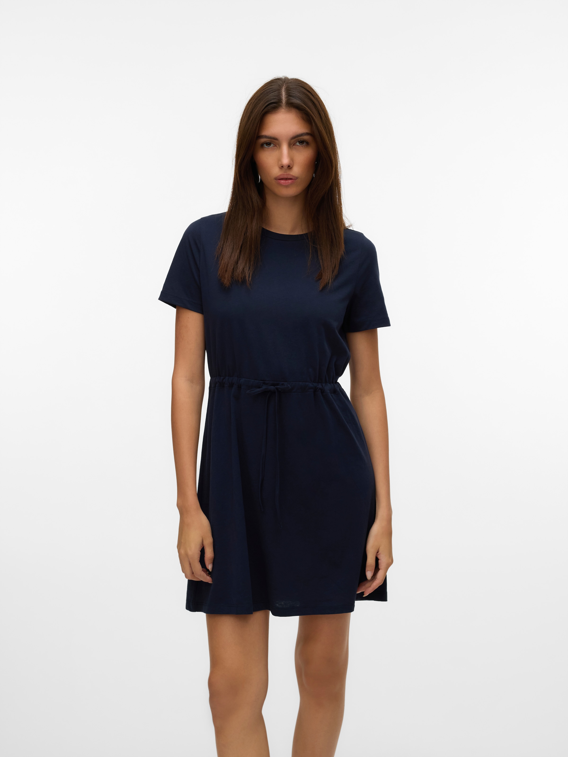 Vero Moda Shirtkleid »VMLUNA SS SHORT STRING DRESS JRS NOOS«, Sommerkleid