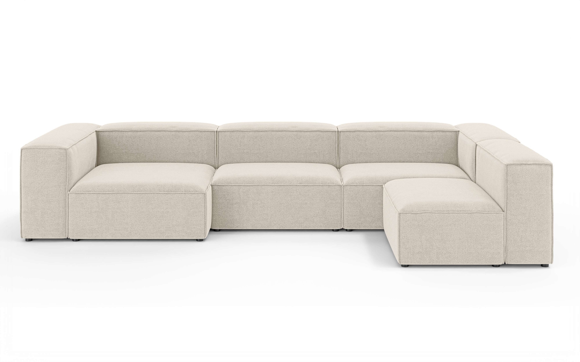 INOSIGN Wohnlandschaft »HAILY U-Form mit Ottomane links/rechts, Masse B/T/H: 360/200/72 cm«, als Modul oder separat verwendbar, für individuelle Zusammenstellung