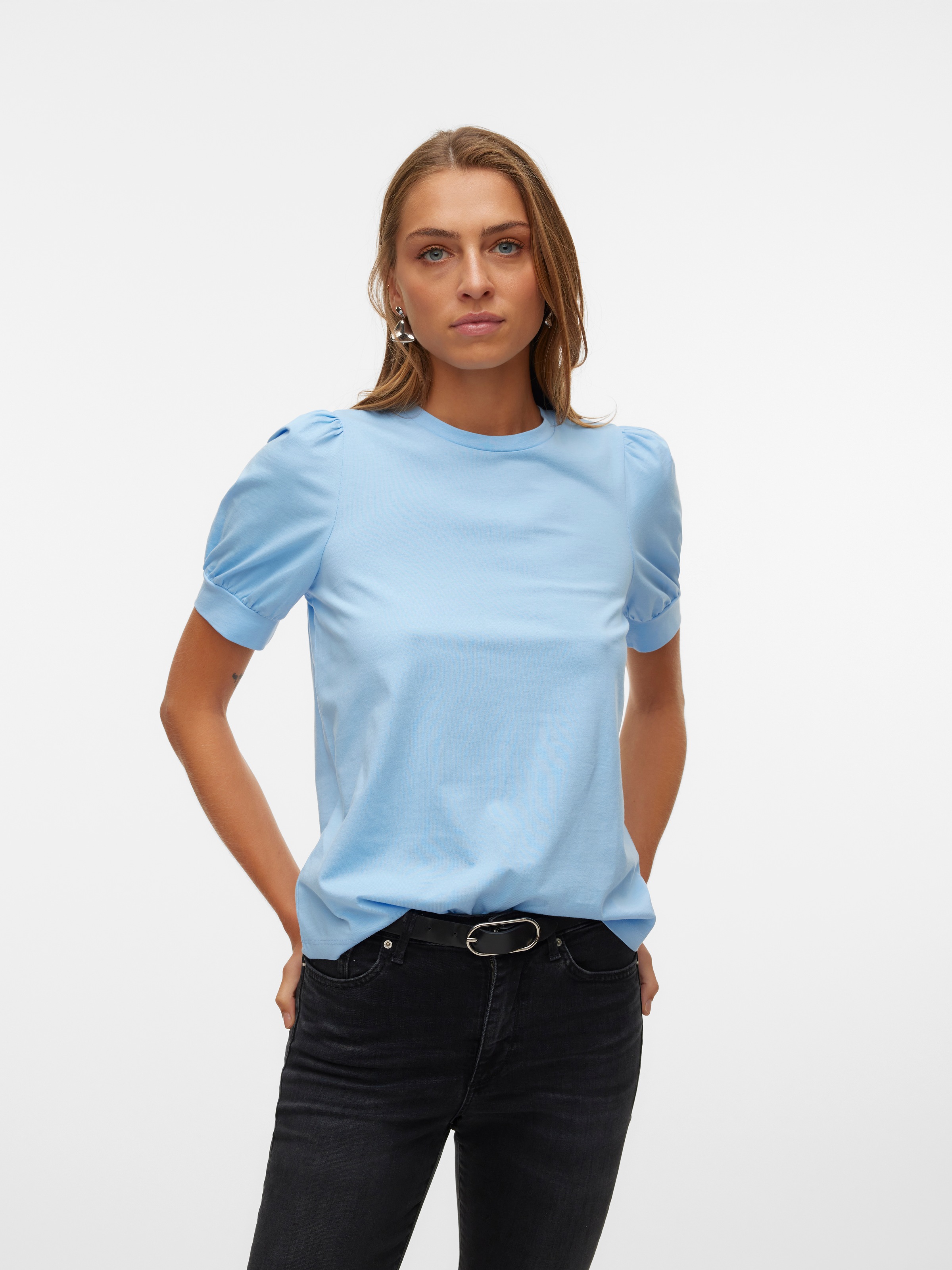 Vero Moda T-Shirt »VMKERRY 2/4 O-NECK TOP VMA JRS NOOS« mit Rundhalsausschnitt