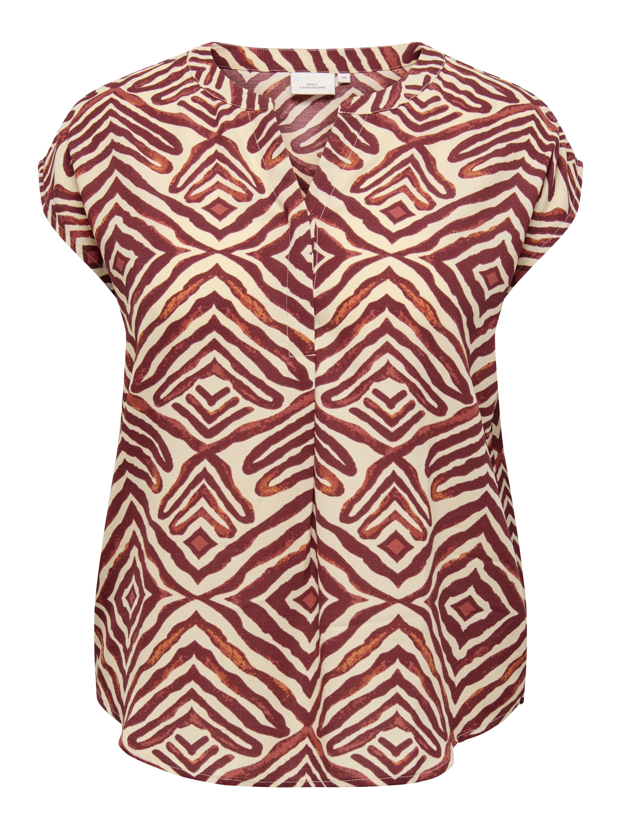 ONLY CARMAKOMA Kurzarmbluse »CARSHILLA SL SHIRT AOP VIS BS«