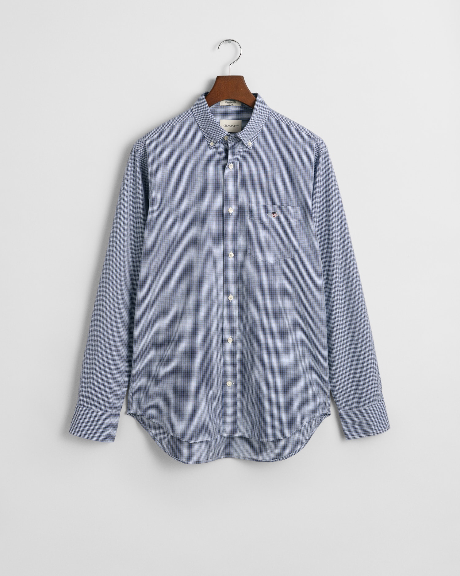 Gant Langarmhemd »REG POPLIN MICRO GINGHAM SHIRT«, Regular Fit Popeline Hemd mit Vichy-Minikaro