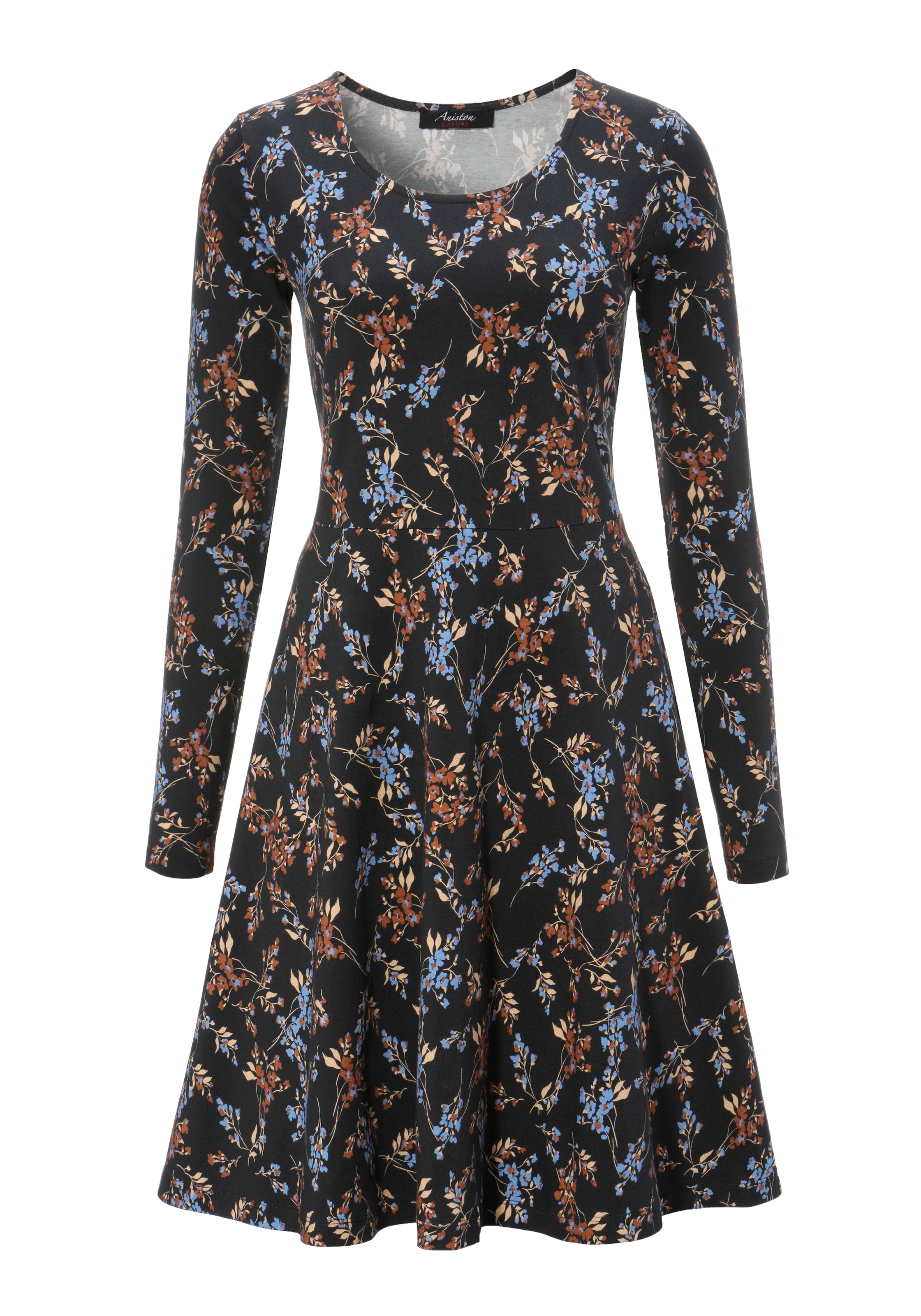 Aniston CASUAL Jerseykleid, mit Blumendruck | harmonischem kaufen online Jelmoli-Versand