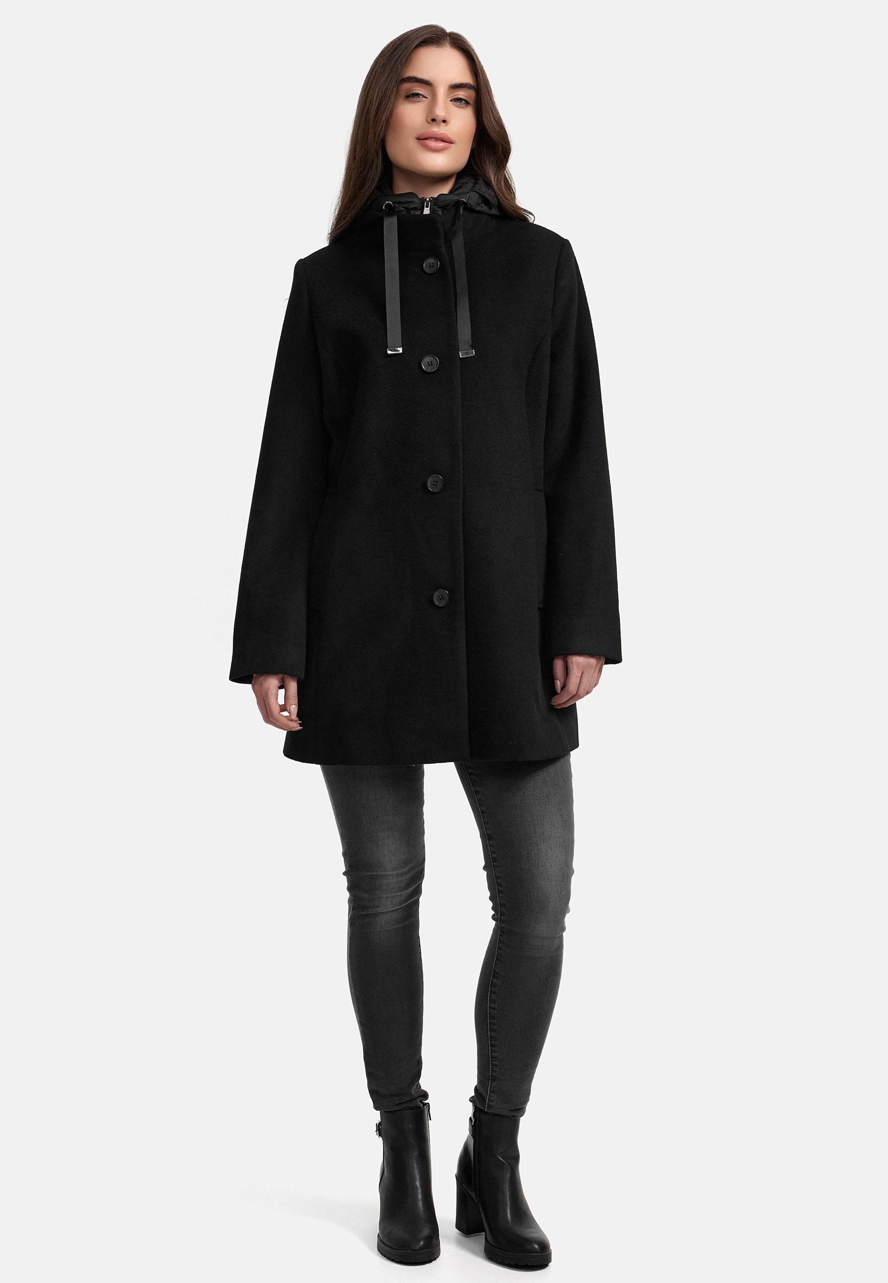 MANISA Wolljacke, mit Kapuze, mit Kapuze