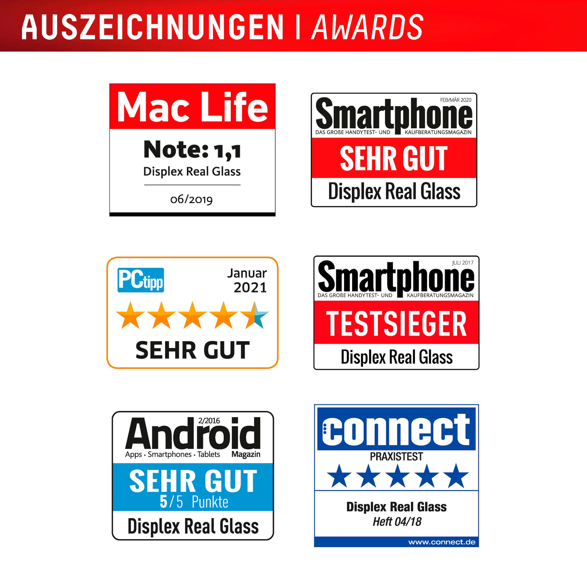 Displex Displayschutzglas »Real Glass«, für Samsung Galaxy S24+-Samsung Galaxy S25+, Displayschutzfolie Displayschutz kratzer-resistent 10H splitterfest