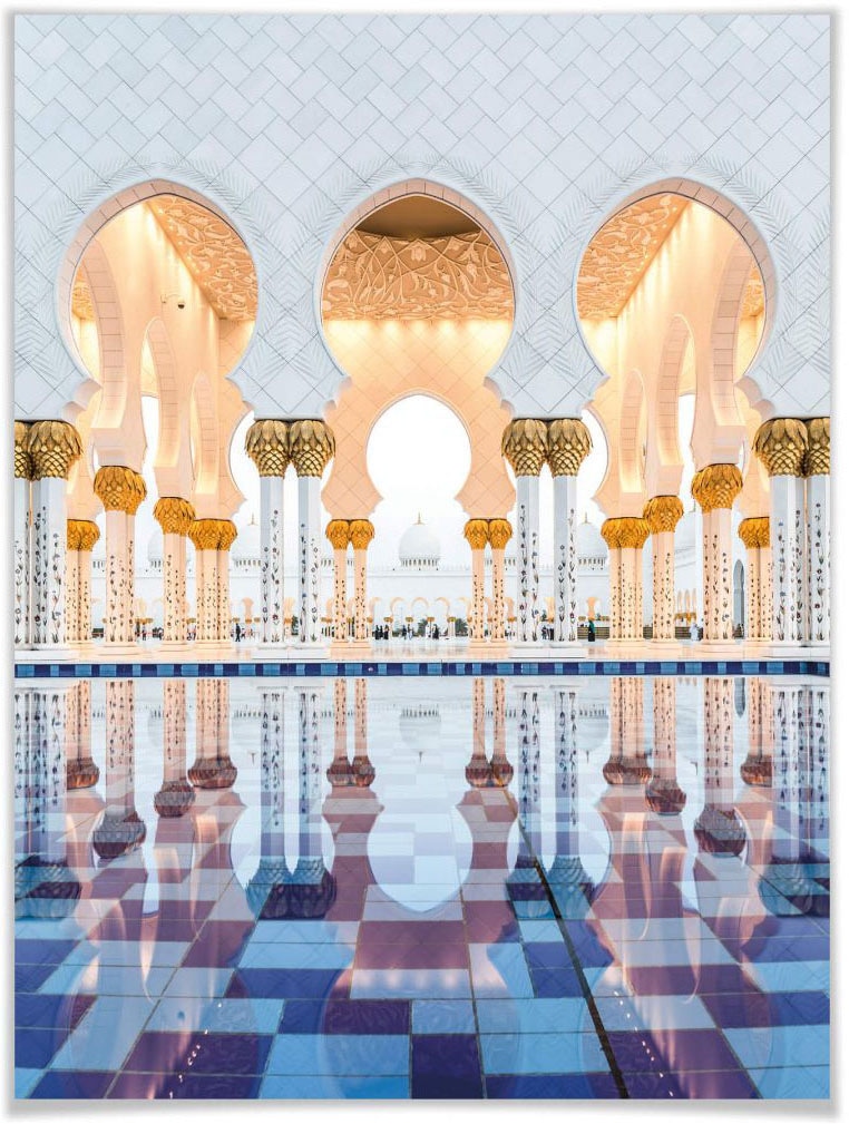 Abu Jelmoli-Versand Bild, Wandposter | kaufen (1 Poster, Moschee Wall-Art St.), online Dhabi«, Poster Gebäude, Wandbild, »Sheikh Zayed