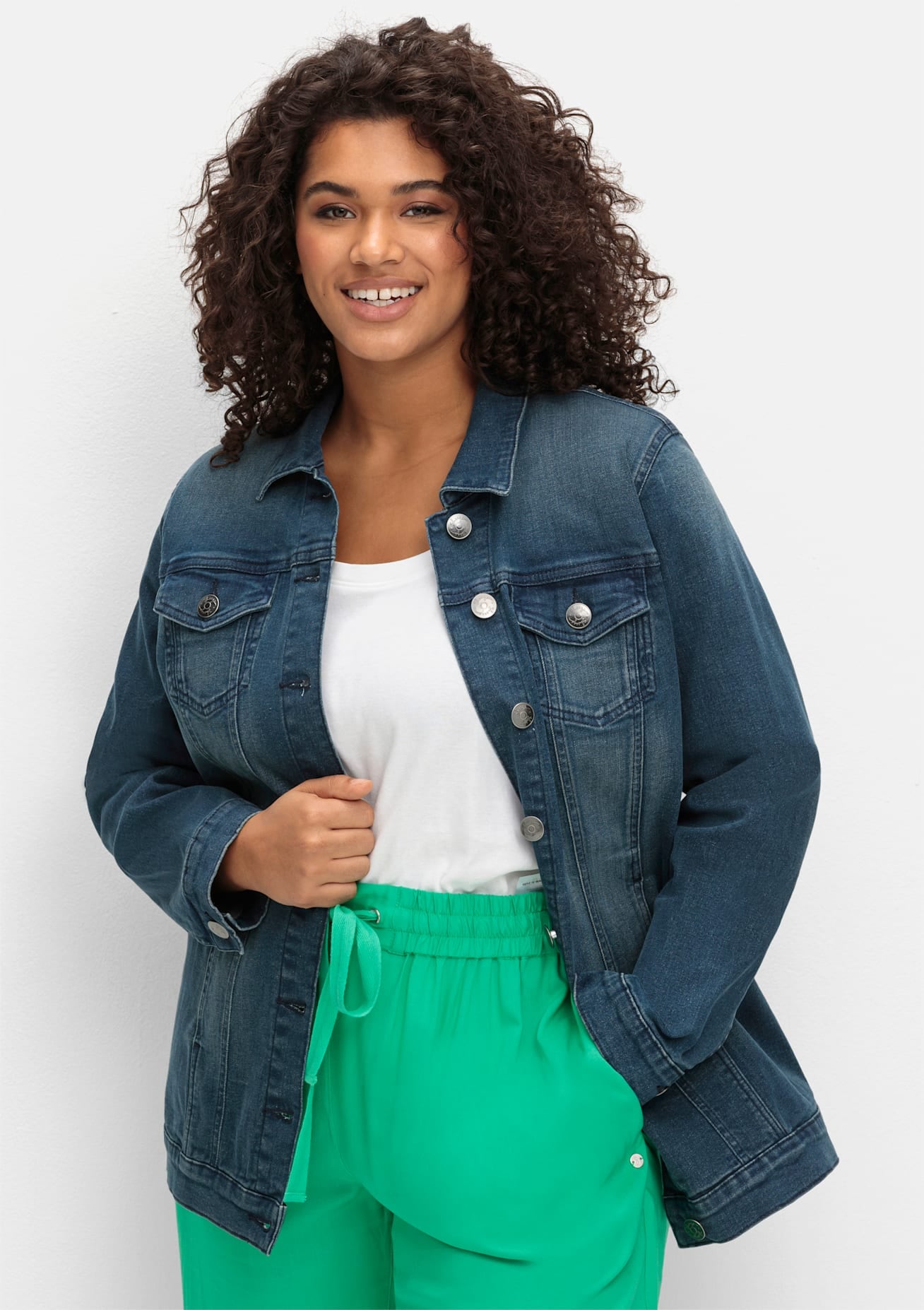 Sheego Jeansjacke, ohne Kapuze