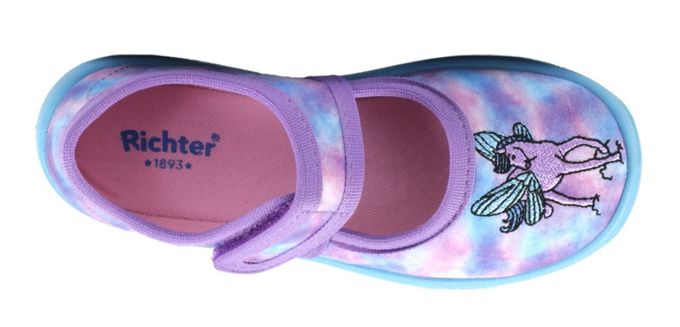 Richter Hausschuh »WMS: mittel«, Klettschuh, Kindergarten Schuh mit süssem Einhornprint