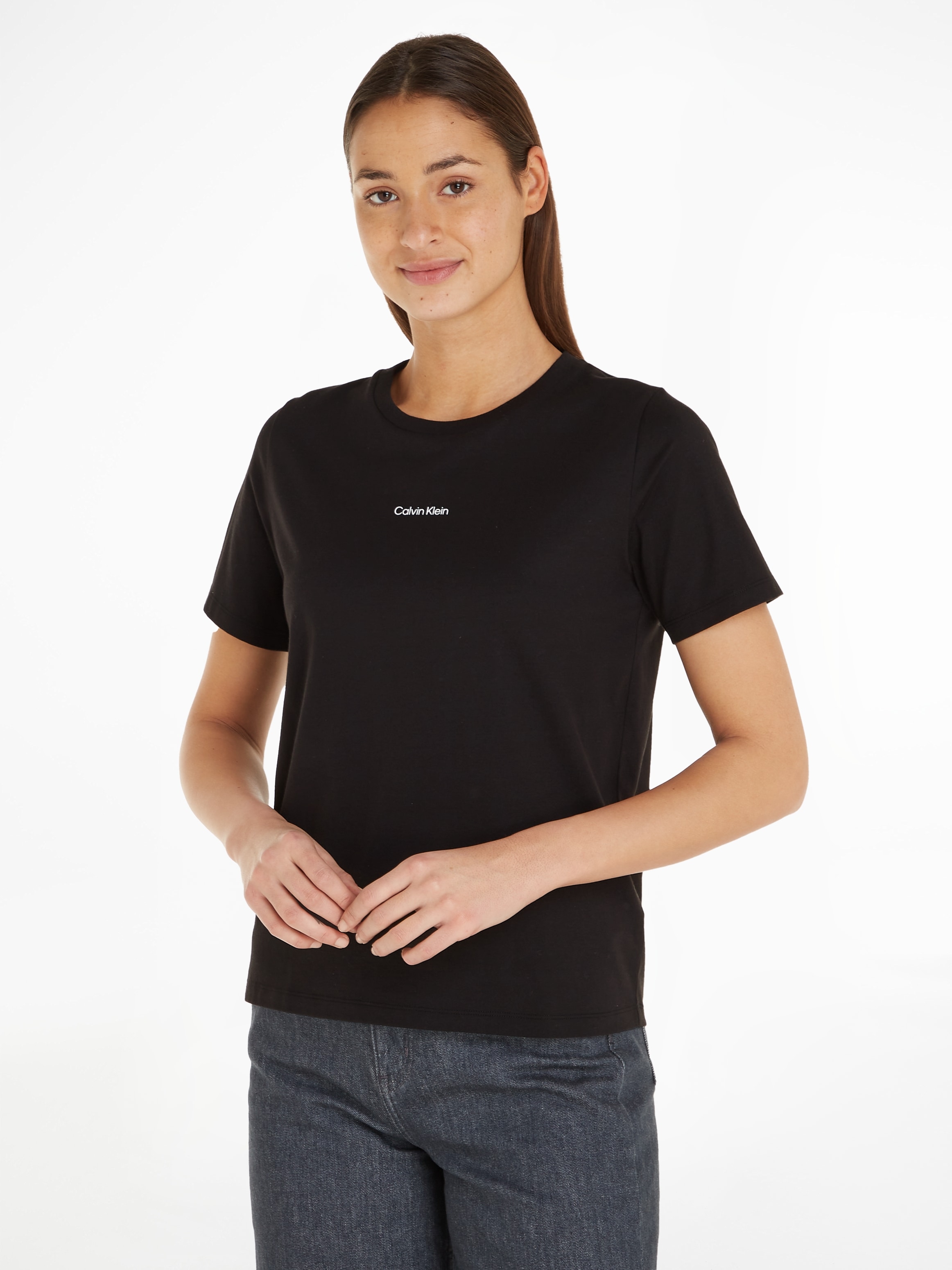Calvin Klein T-Shirt Baumwolle Schweiz »MICRO T-SHIRT«, reiner LOGO bei shoppen online Jelmoli-Versand aus