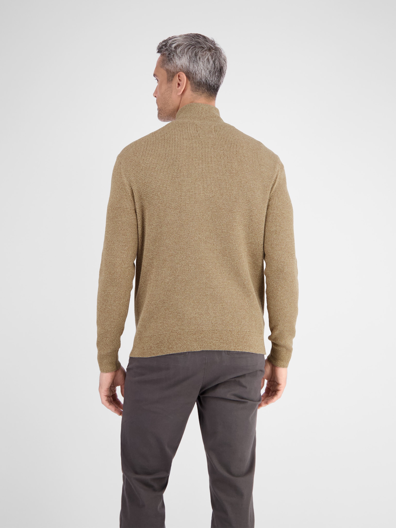 LERROS Strickpullover, mit Troyer-Reissverschluss, Stehkragen