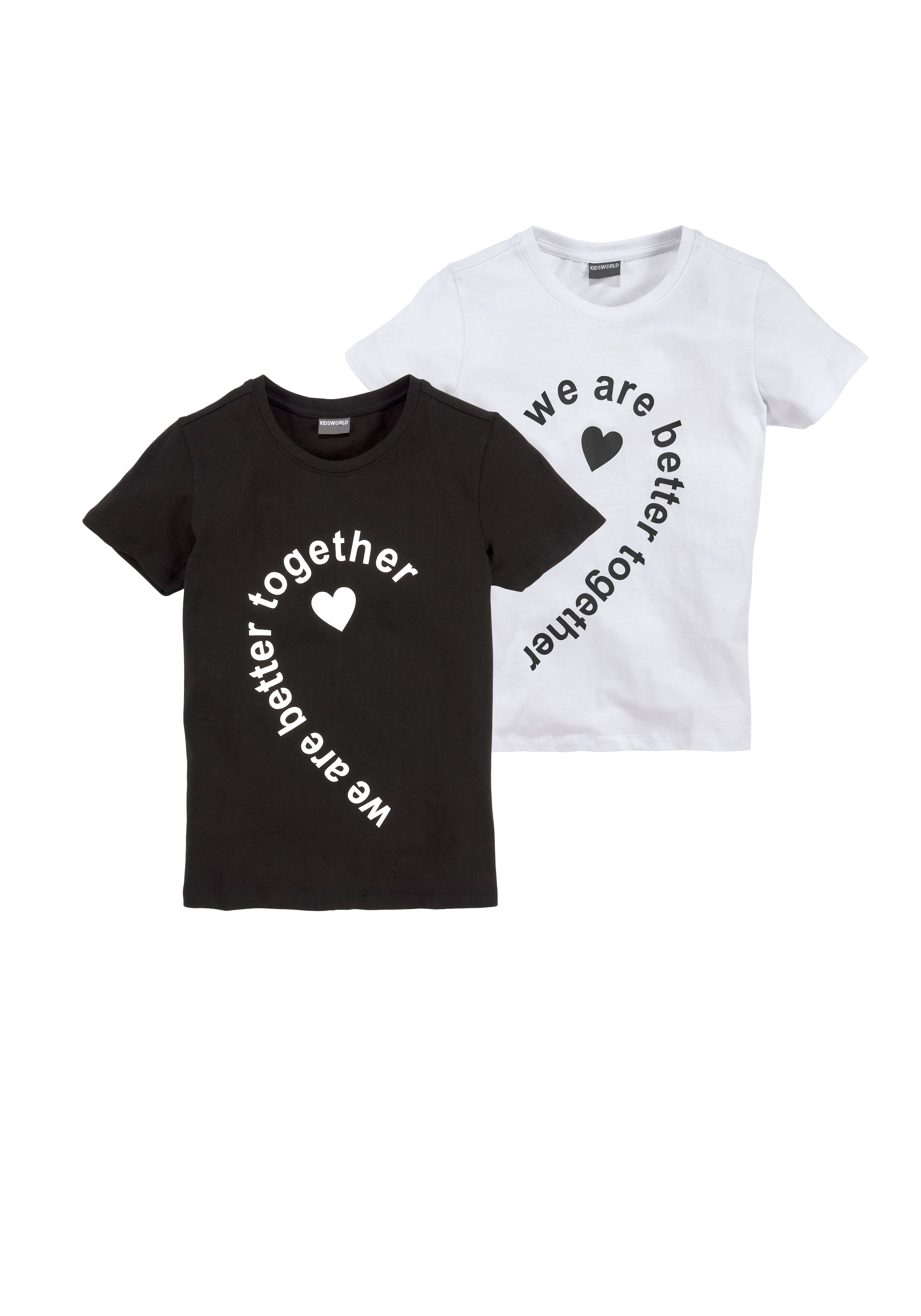 KIDSWORLD T-Shirt »we are better together«, (Packung, 2 tlg.), Basic Form  online entdecken | Jelmoli-Versand