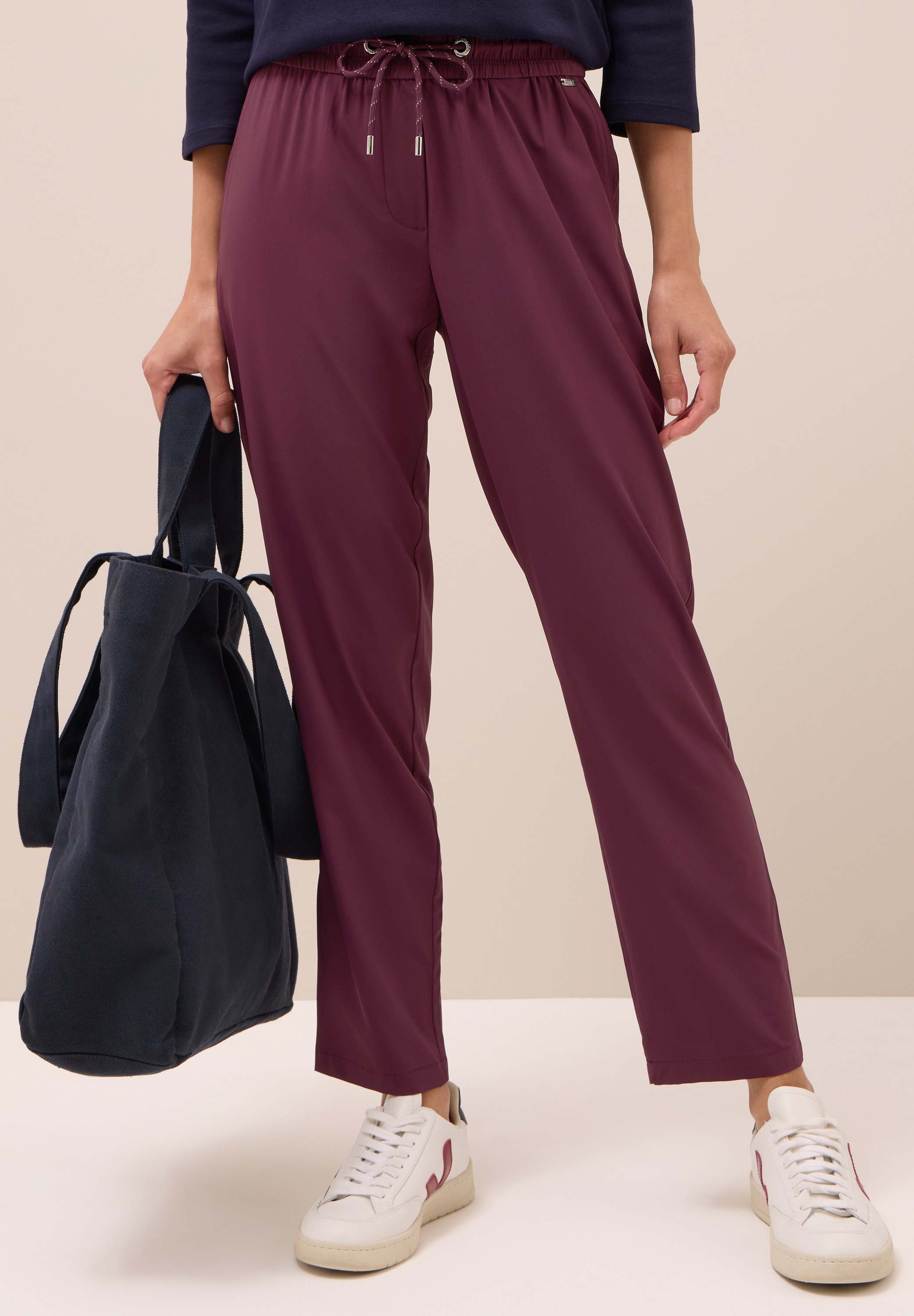 Cecil Stoffhose »Style Tracey Light« mit elastischem Bund und Tunnelzug