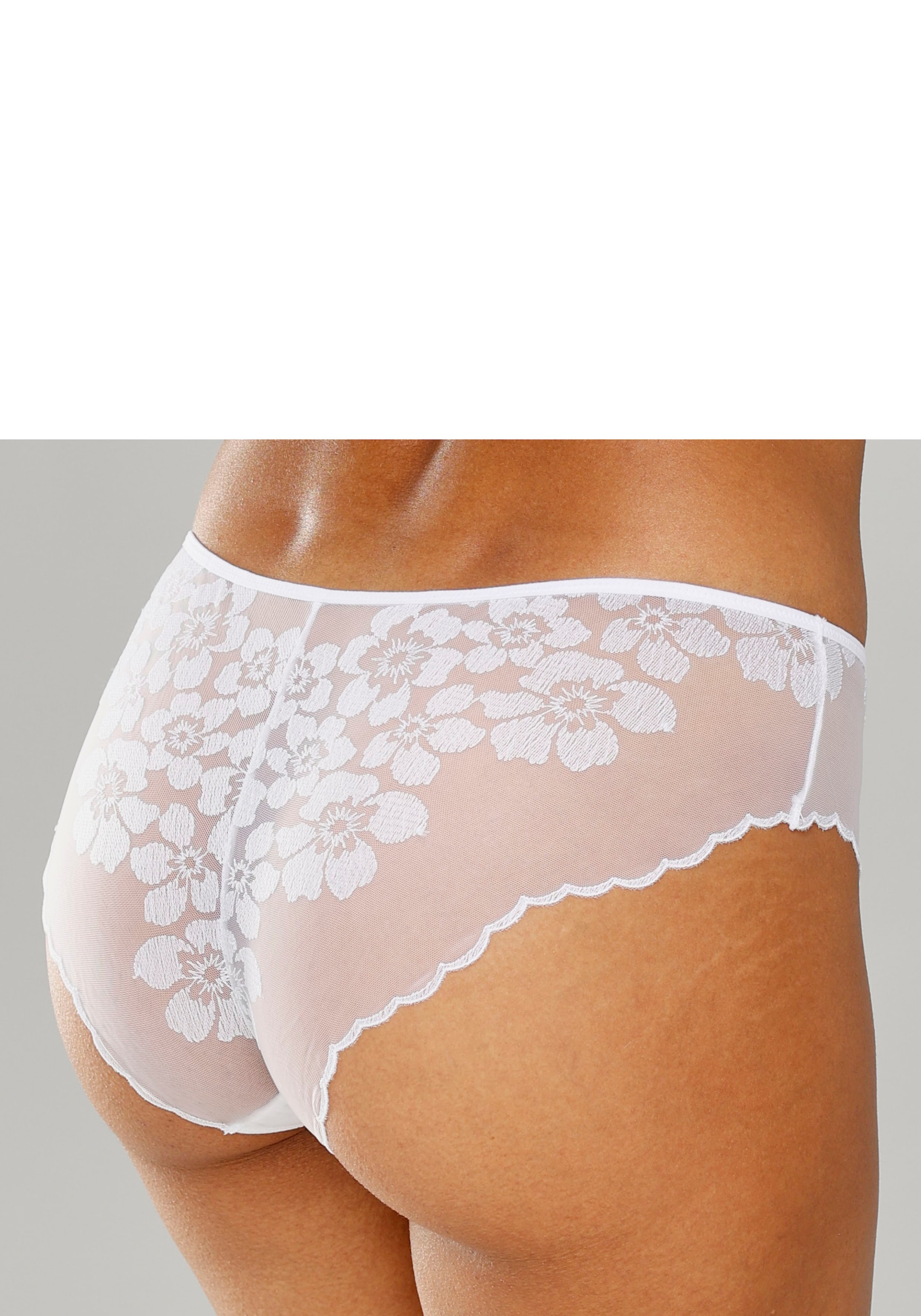 LASCANA Belle Affaire Slip, leicht transparenter Stickerei Spitze
